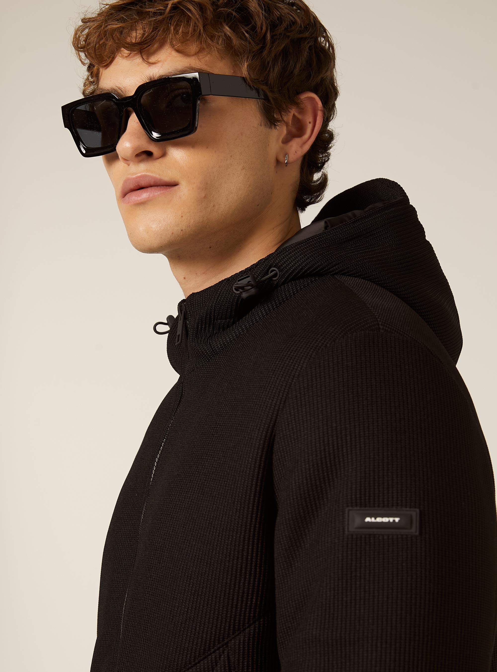 Giubbino imbottito con cappuccio costa inglese, BK1 BLACK