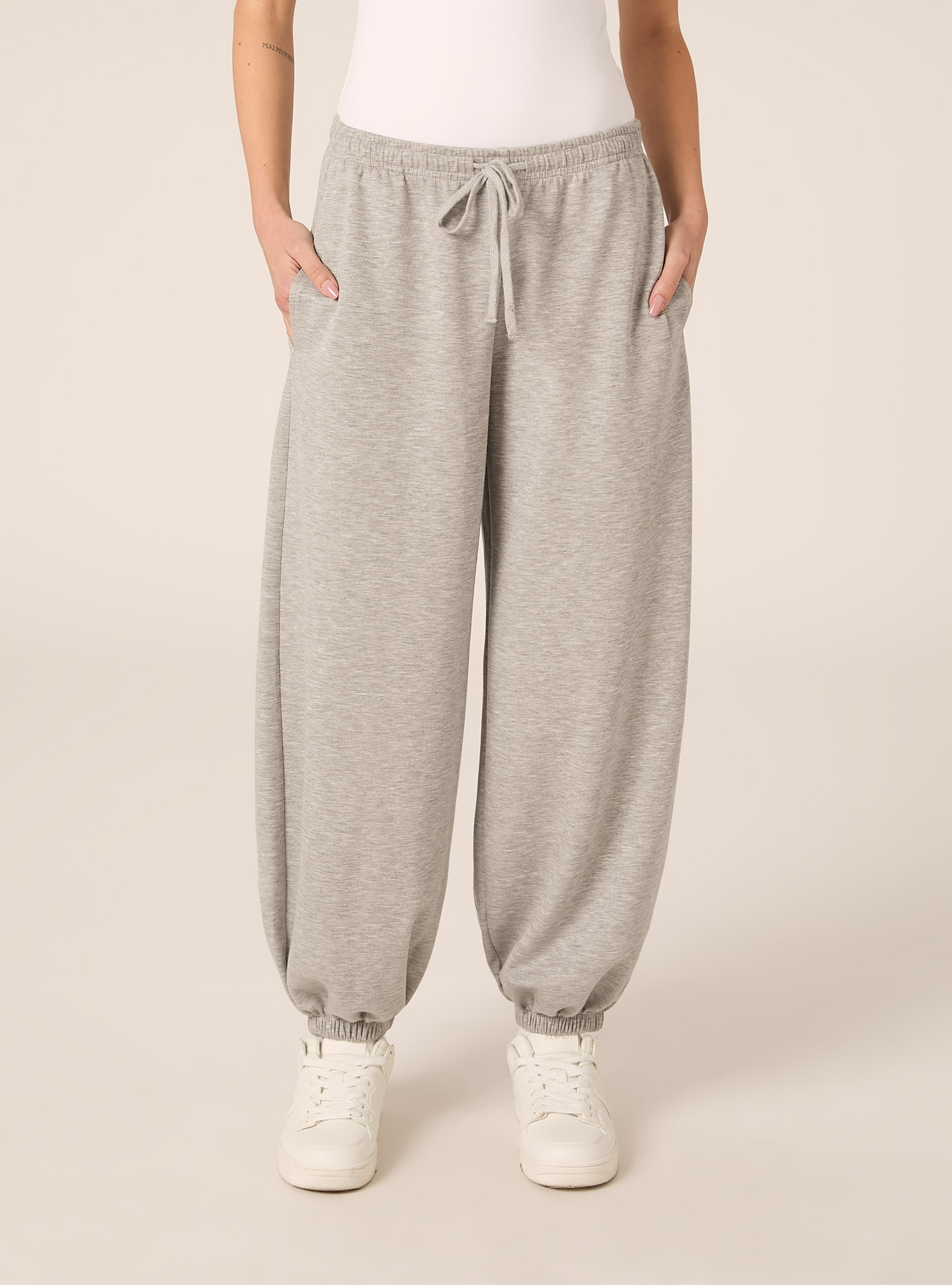 Jogger baloon modal, GRIGIO CHIARO MELANGE