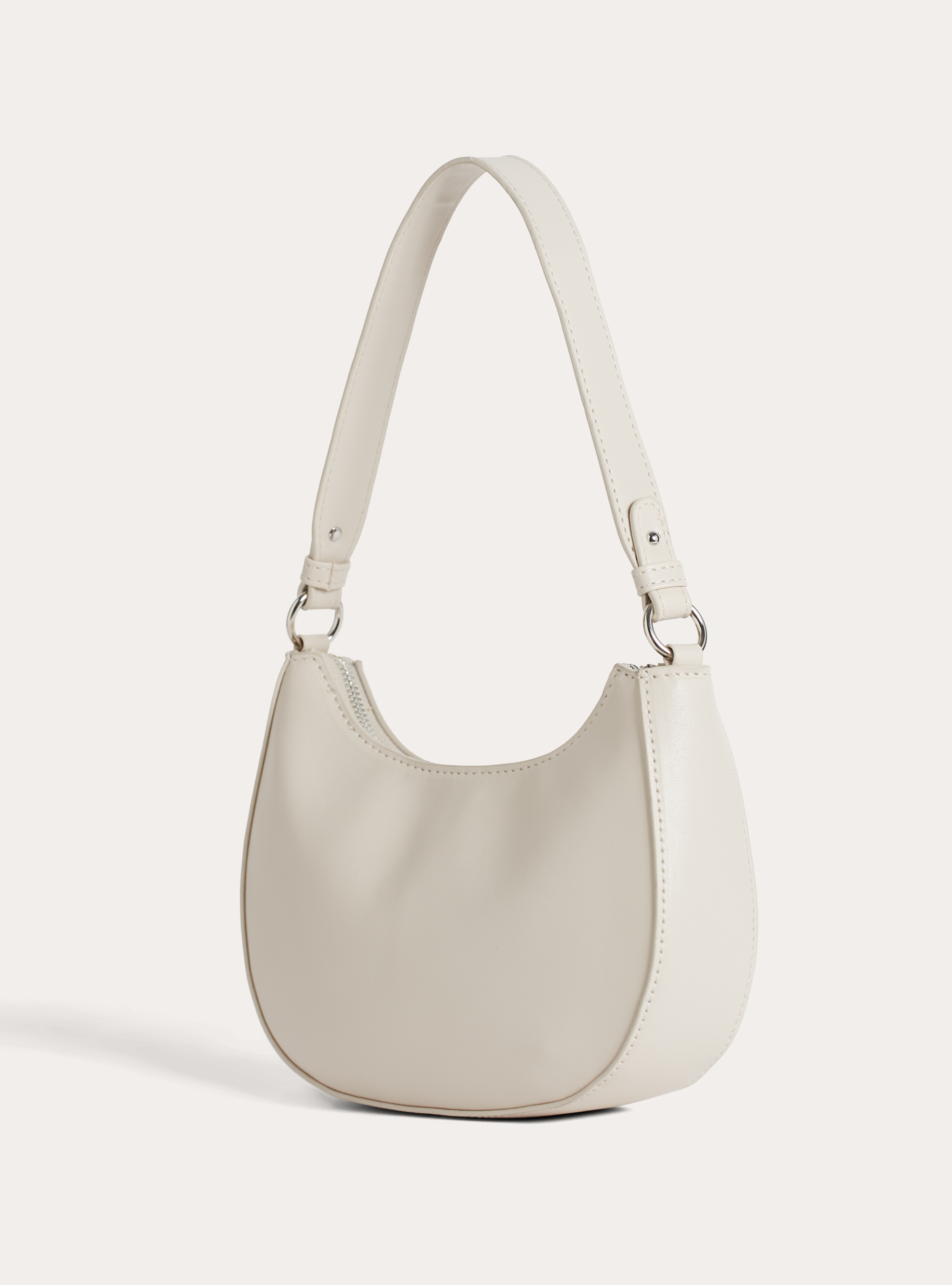 Half-moon shoulder bag, CR3 CREAM LIGHT