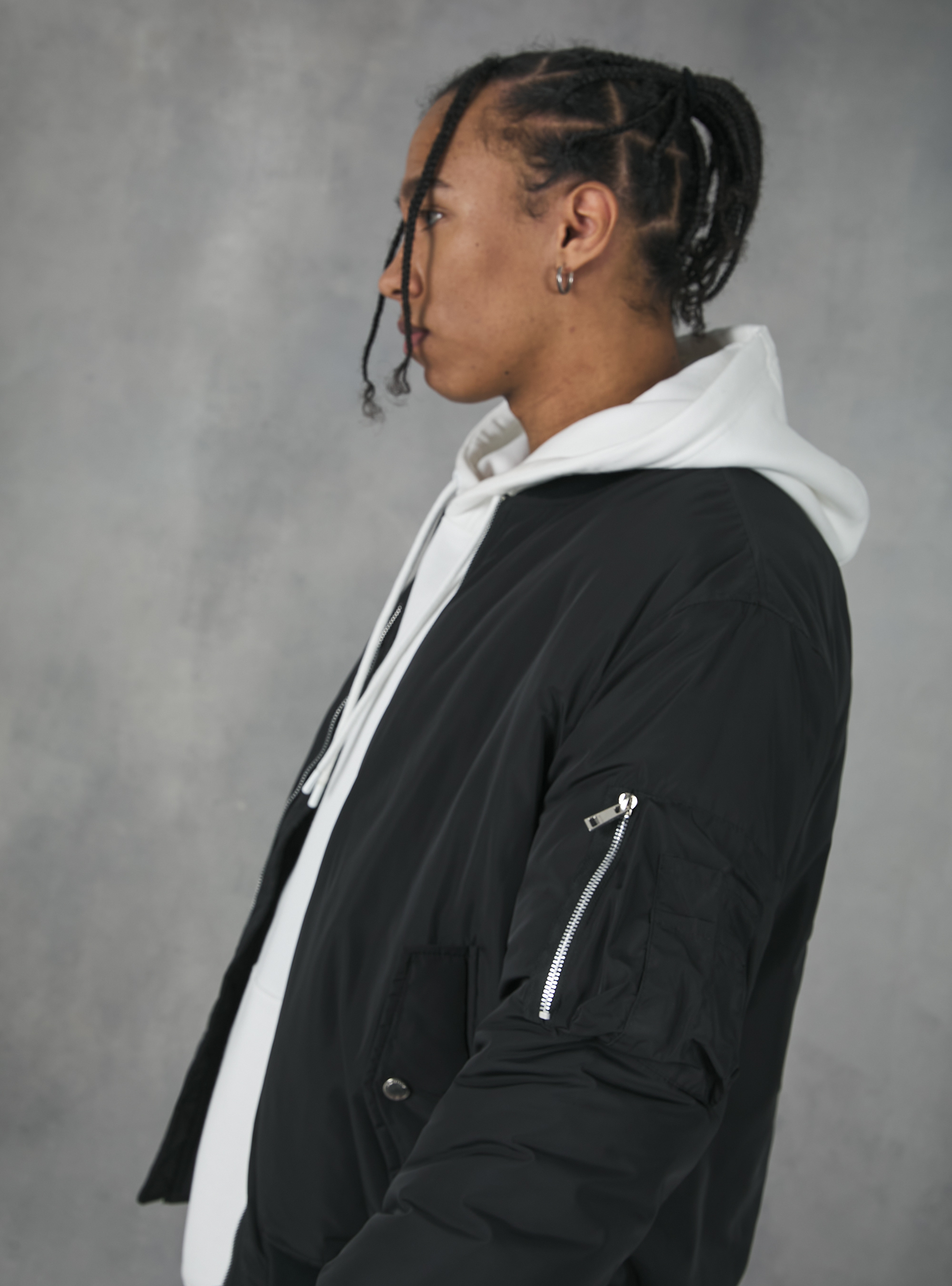 Boxy fit bomber jacket, BK1 BLACK