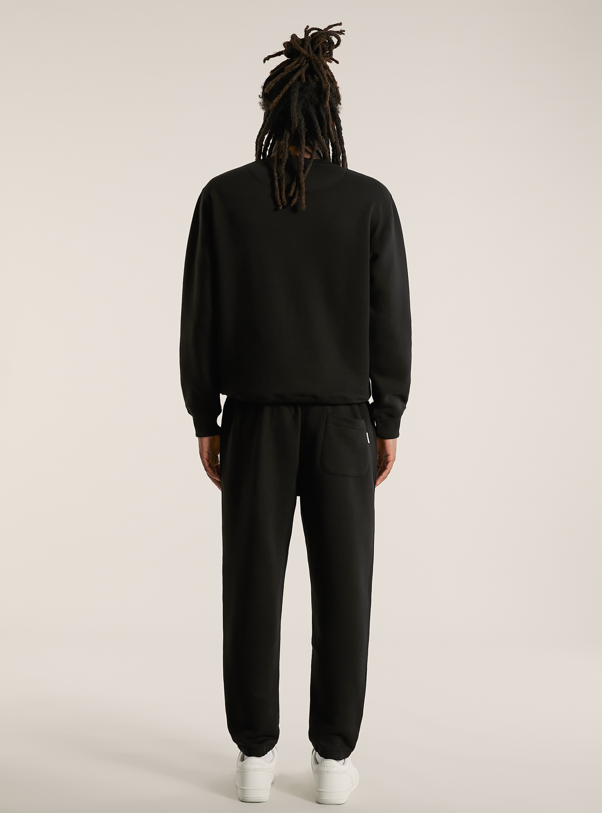 Pantalon jogger en peluche, BK1 BLACK