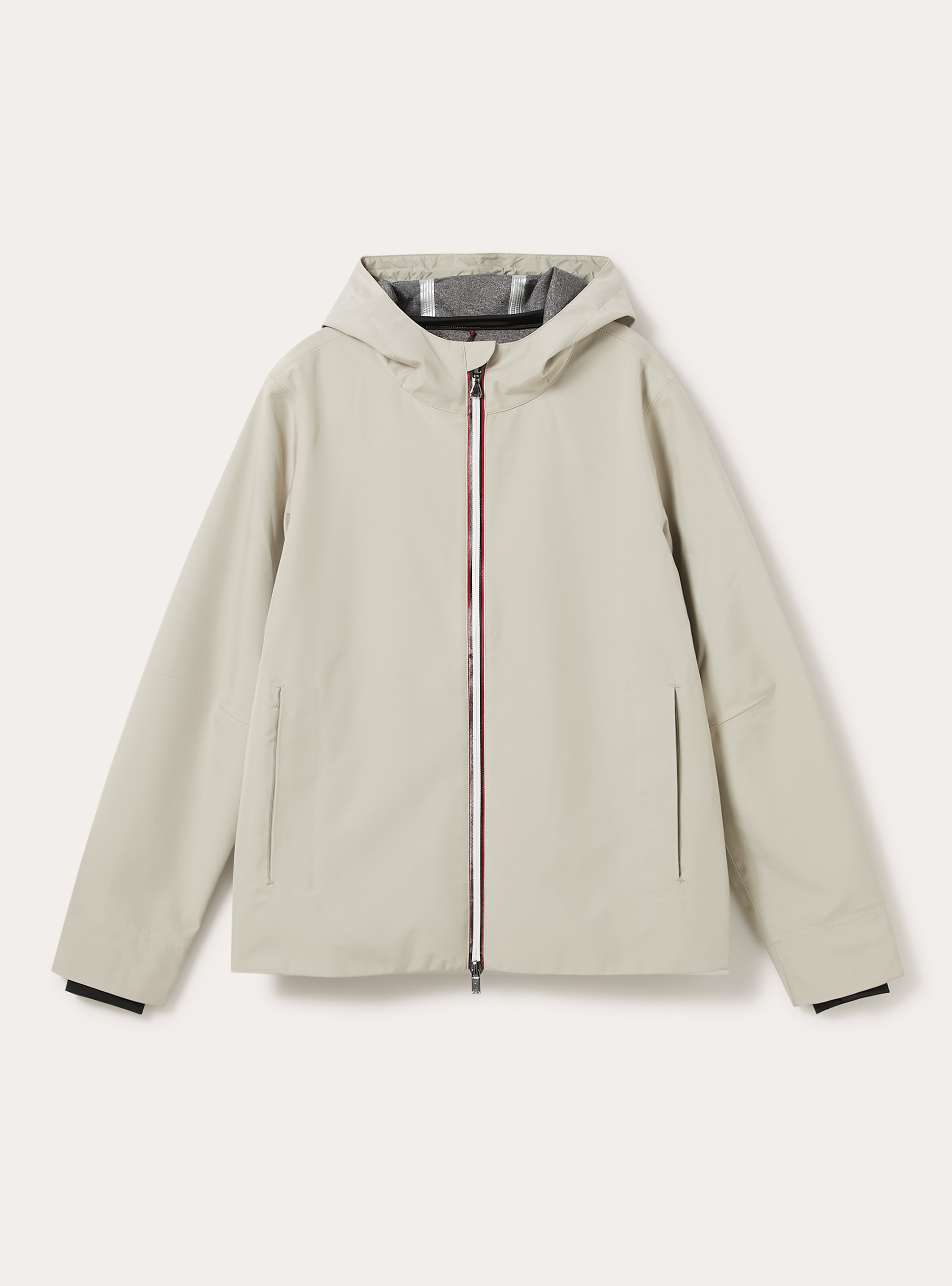 Technical windproof jacket with hood, CR3 CREAM LIGHT