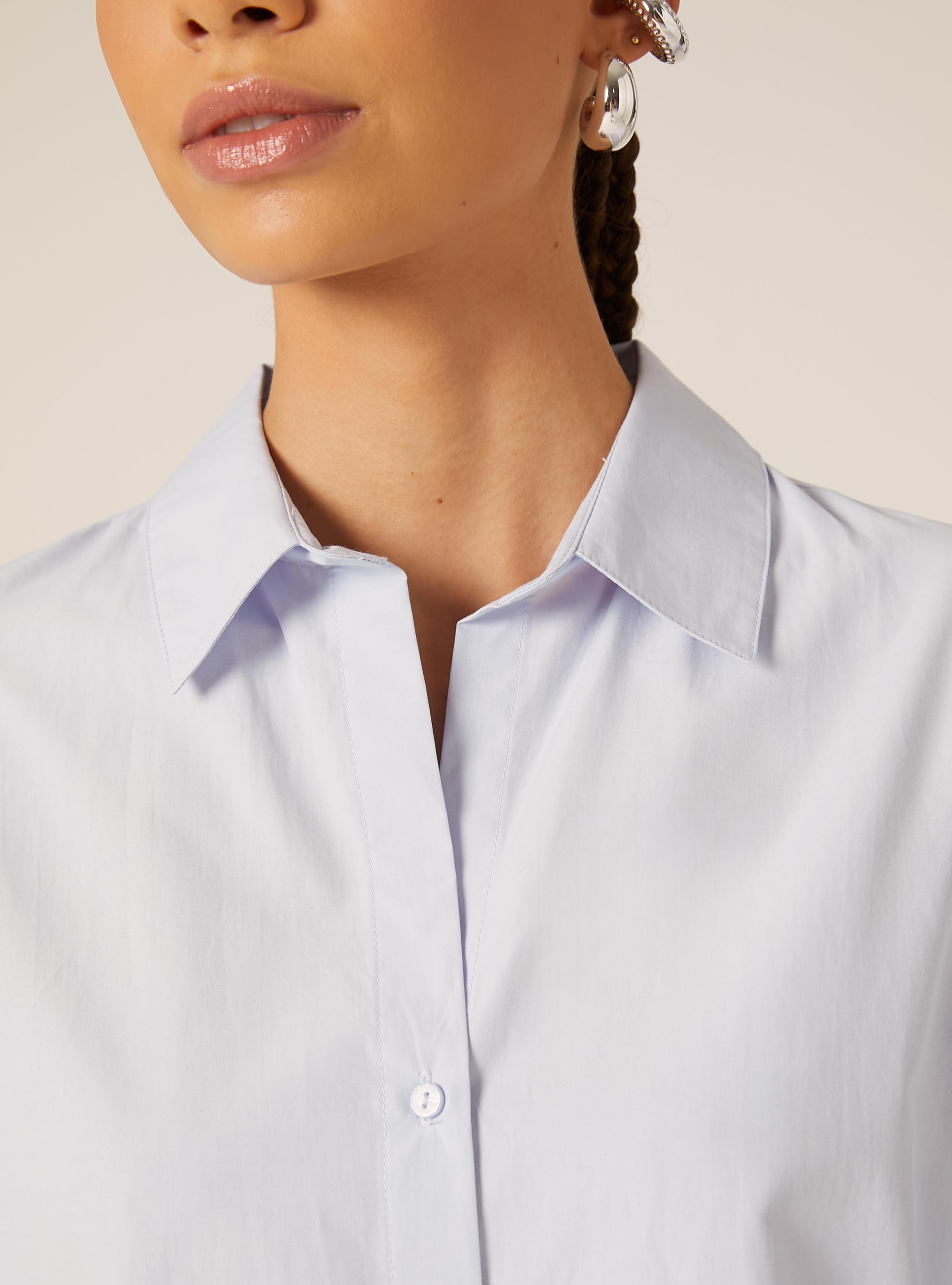 Basic poplin shirt, AZ3 AZURE LIGHT