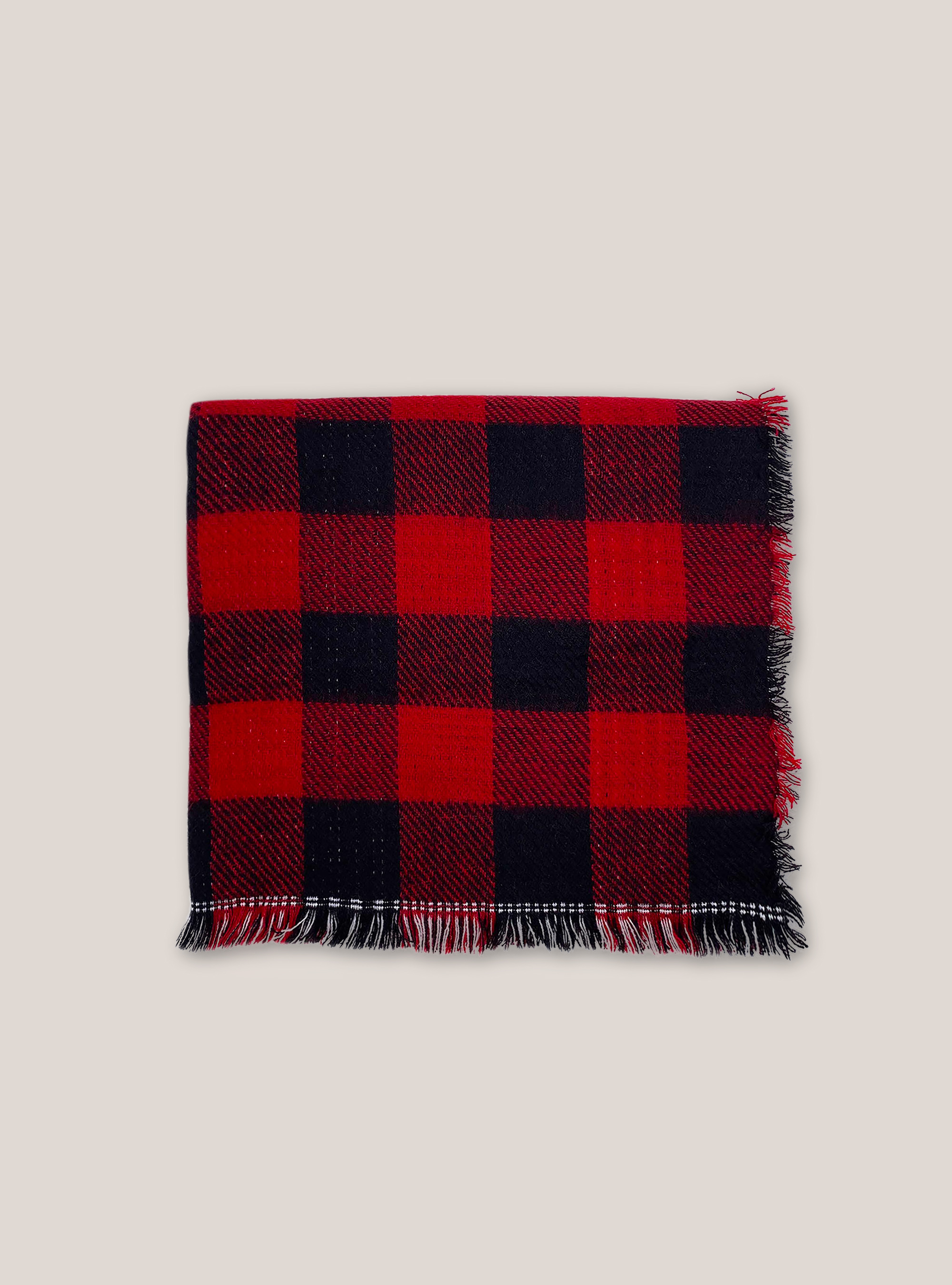 Double-sided checked scarf, CHECKS