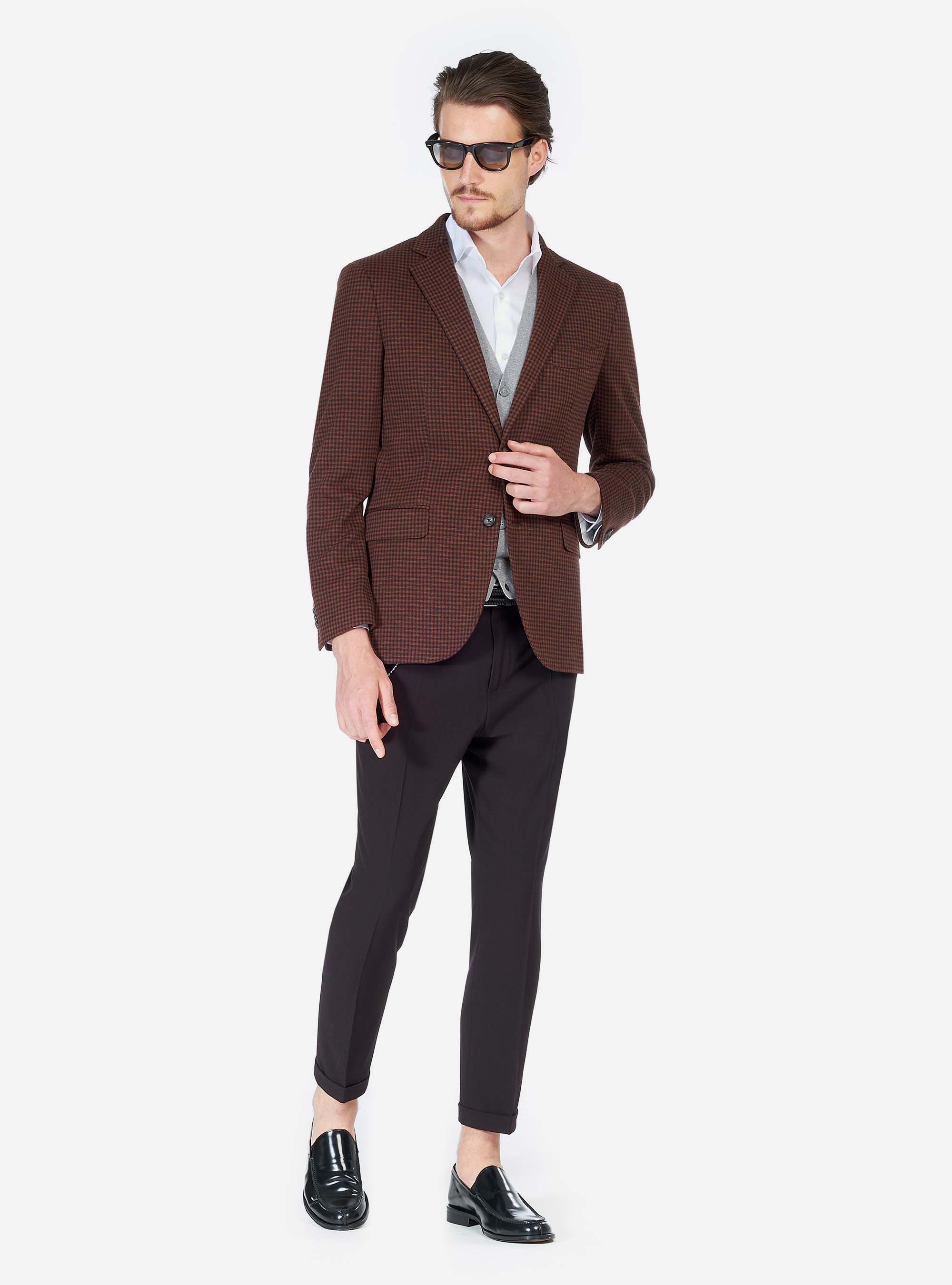 SQUARE COTTON JACKET, BROWN