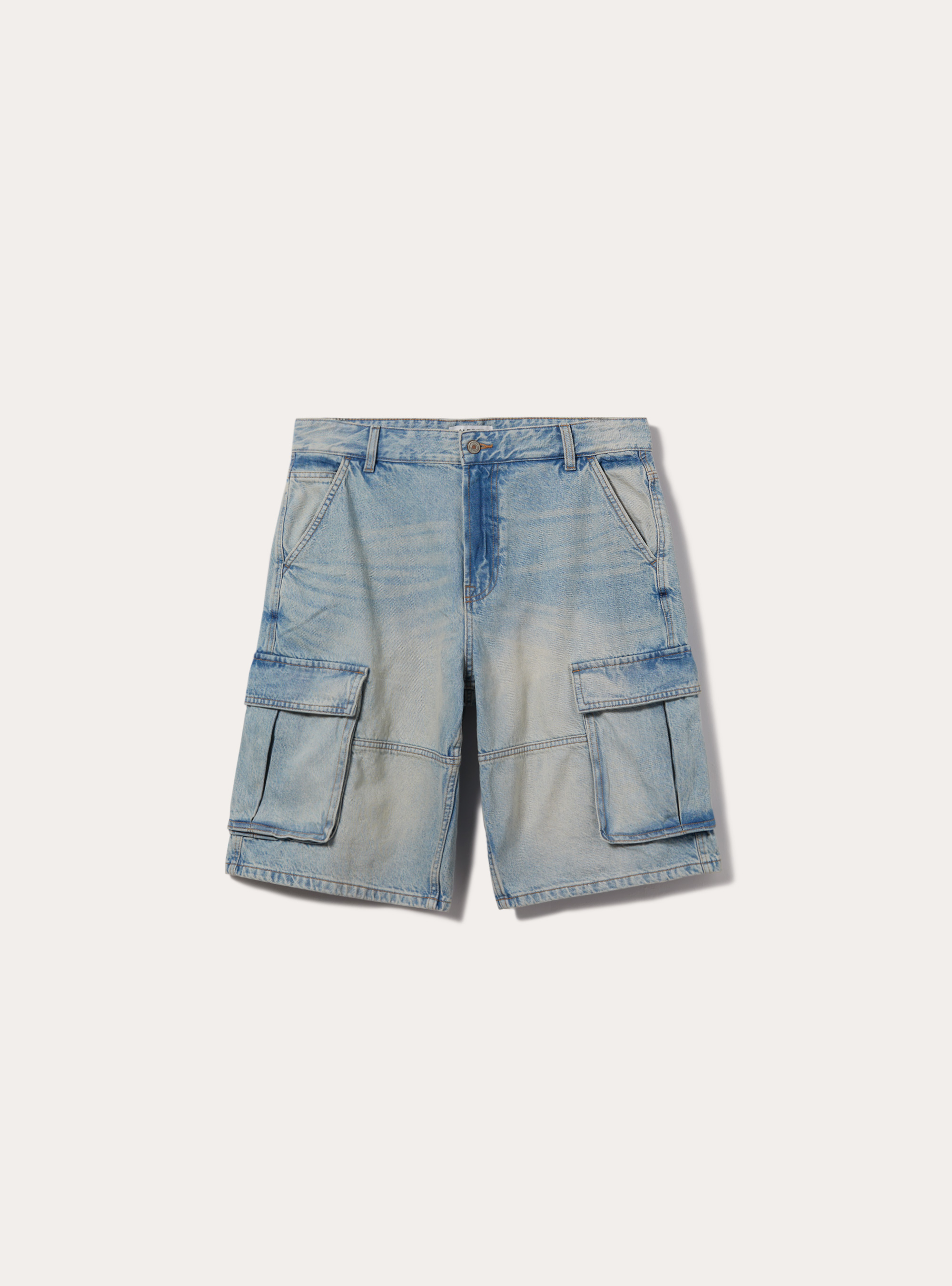 【KOOLOSET】Sand Washed Bermuda Cargo Denim Denim cargo bermuda shorts | Alcott | Men's Shorts