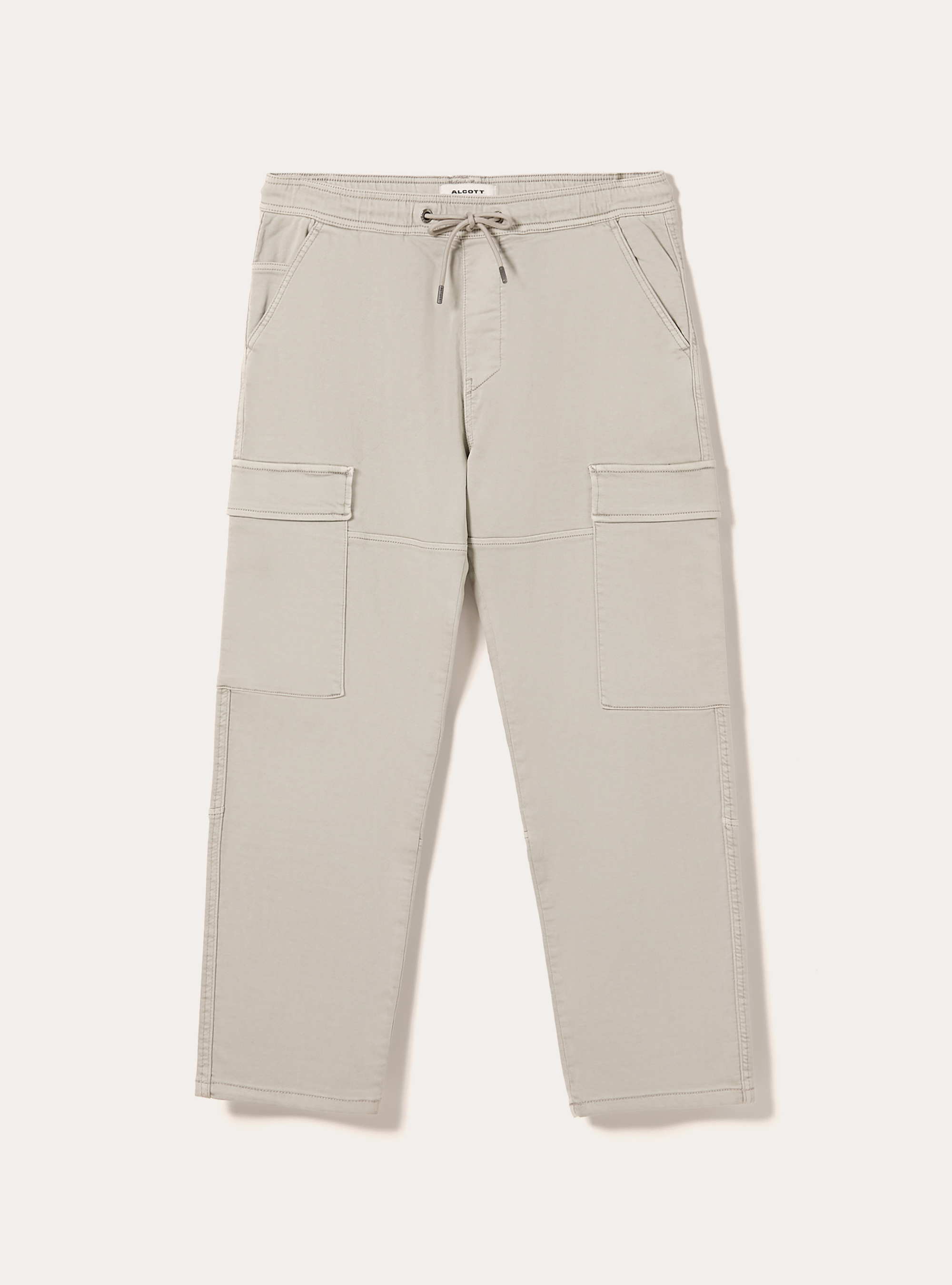 Cargo trousers with elasticated waist, GY3 GREY LIGHT