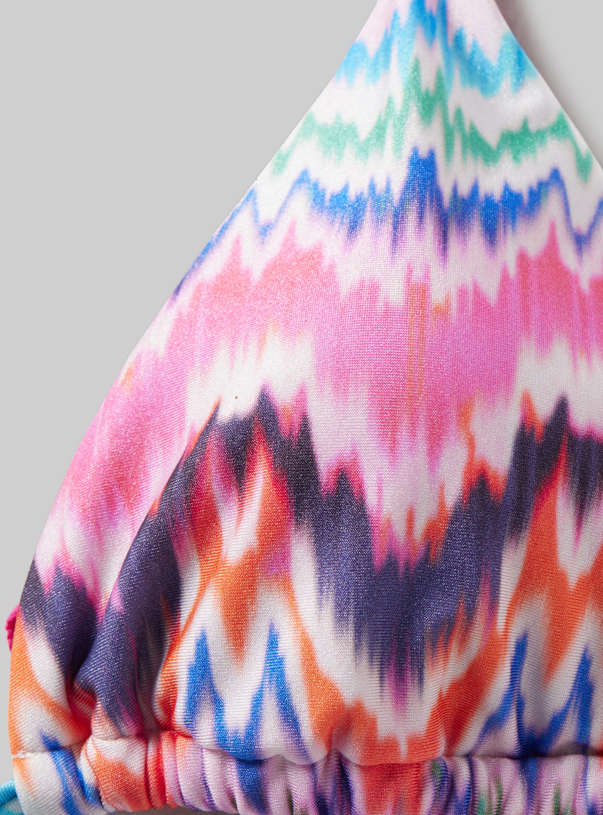 Strap bikini top made of recycled fabric, TIE DYE