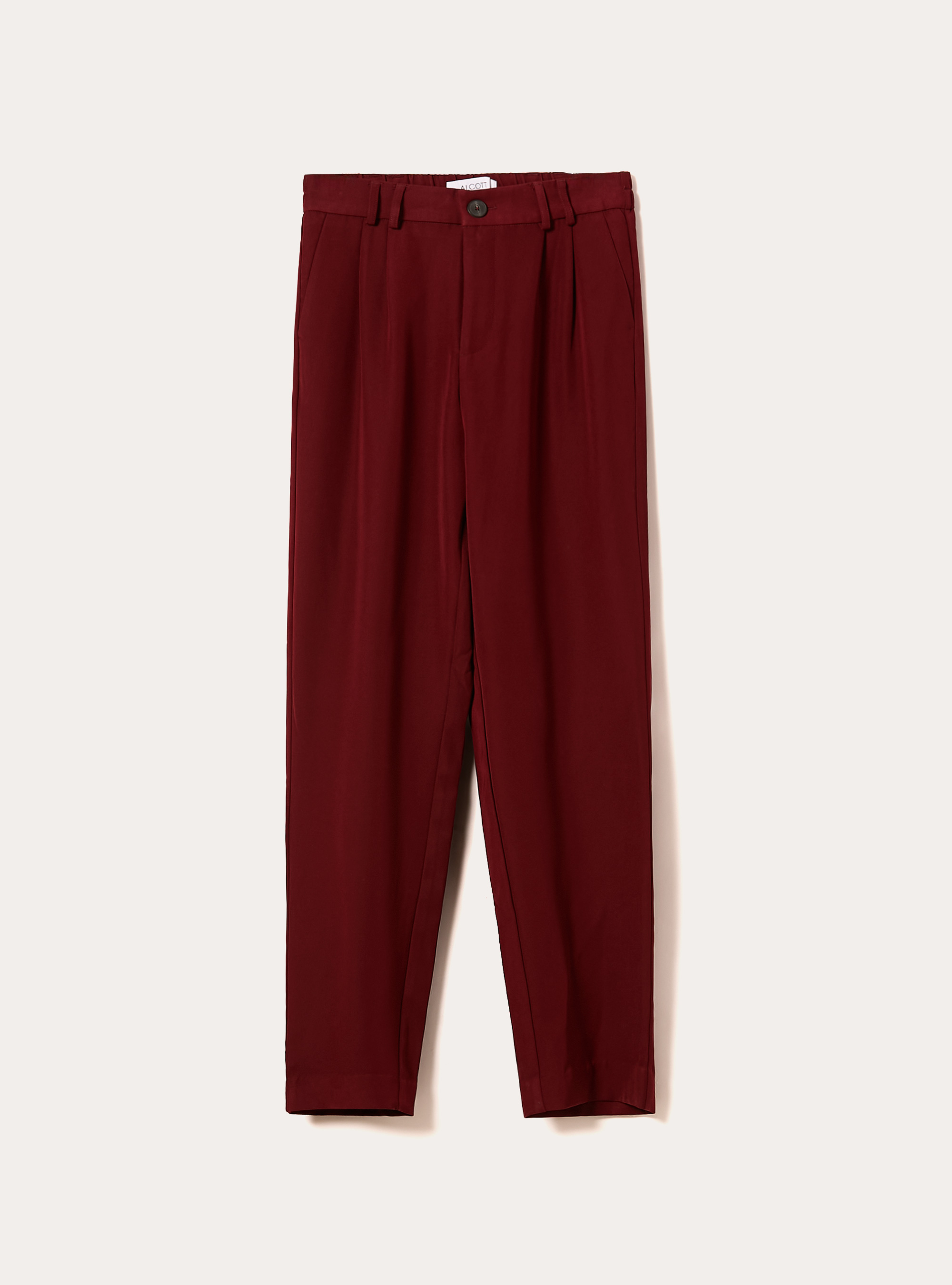 Pantaloni con pinces regular fit, BO1 BORDEAUX DARK