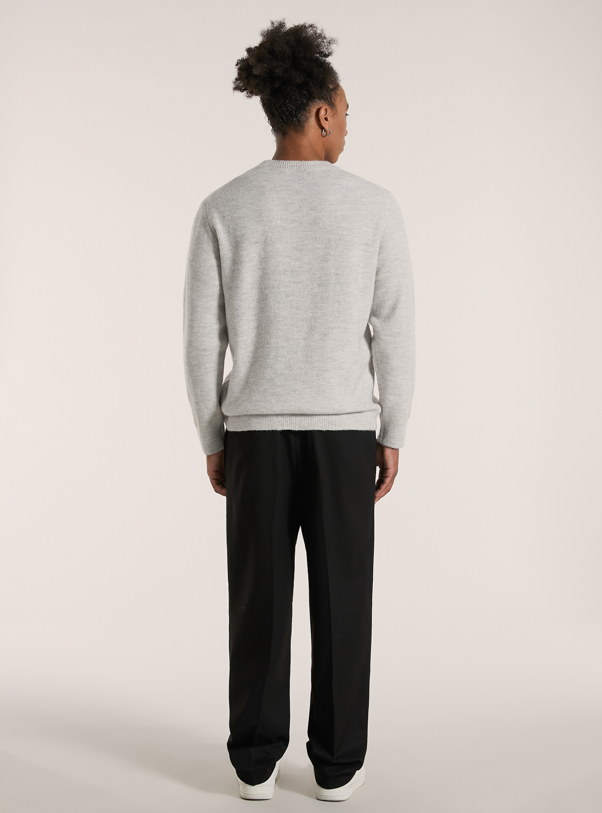 Pullover girocollo, MGY3 GREY MEL LIGHT