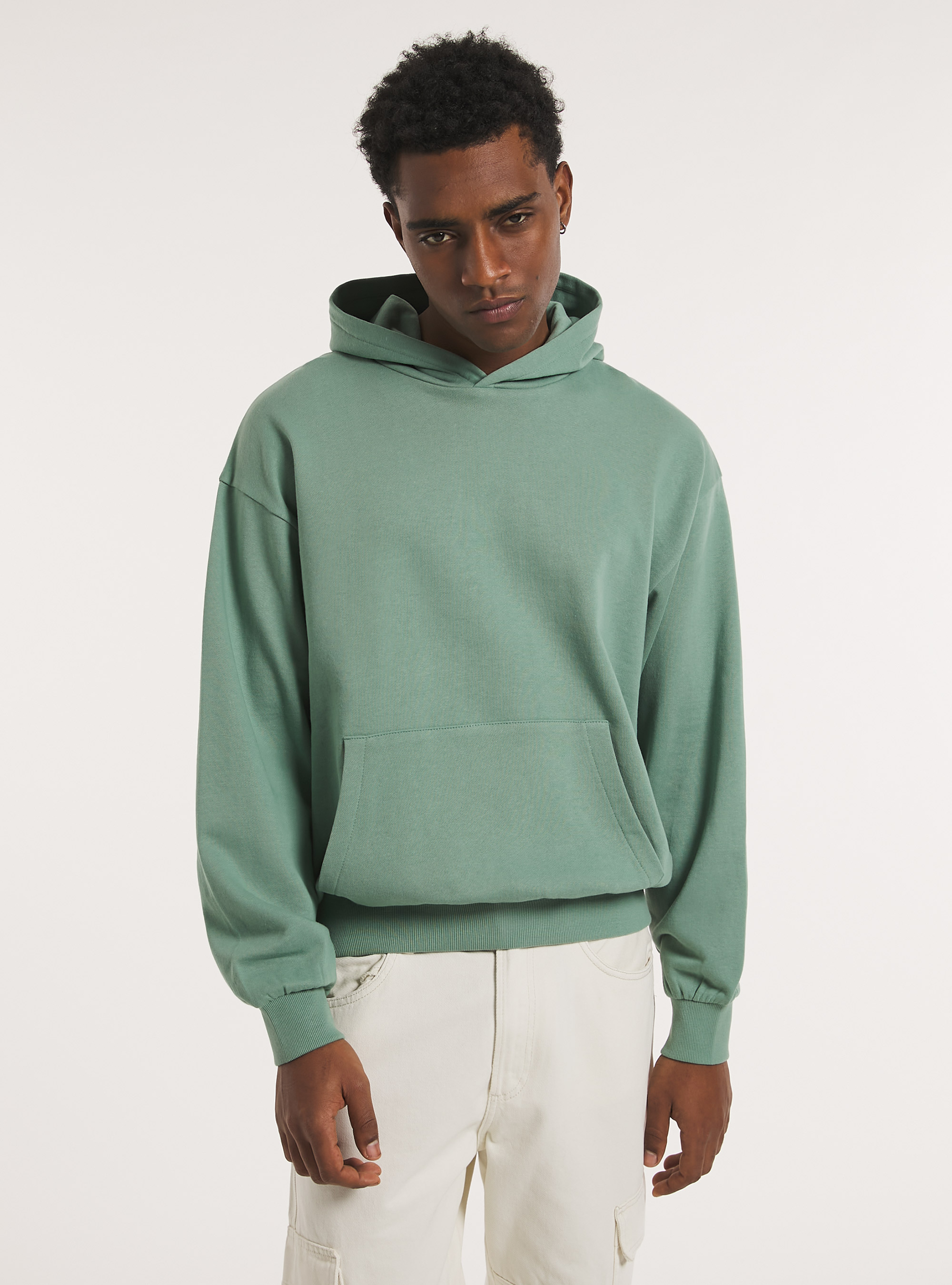 Kapuzen-Sweatshirt im Boxy Fit, KY3 KAKY LIGHT