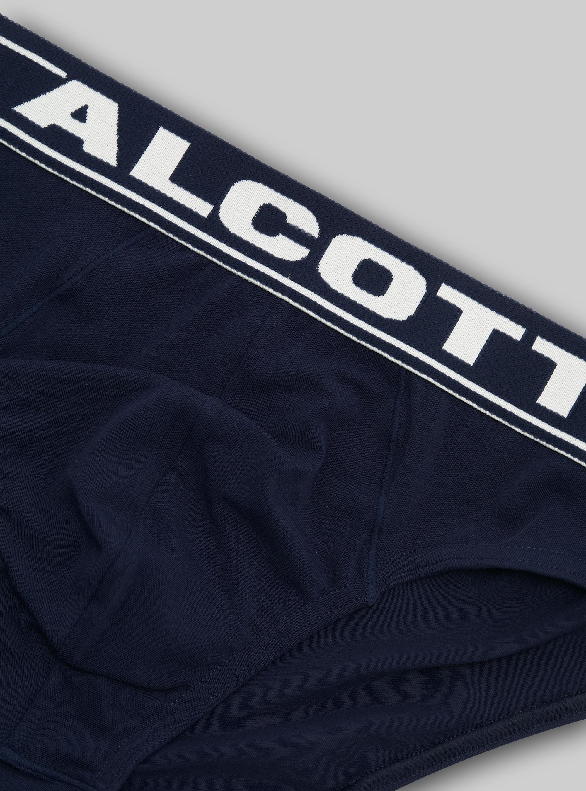 Stretch cotton briefs with logo, NA2 NAVY MEDIUM