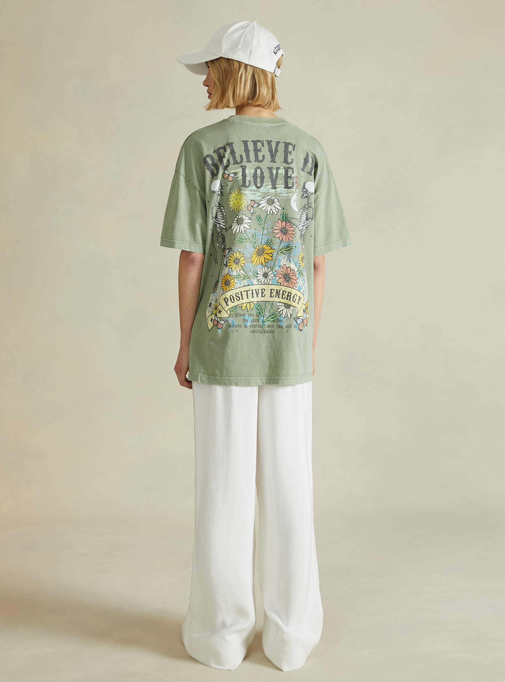 Baumwoll-T-Shirt mit Aufdruck, KY3 KAKY LIGHT