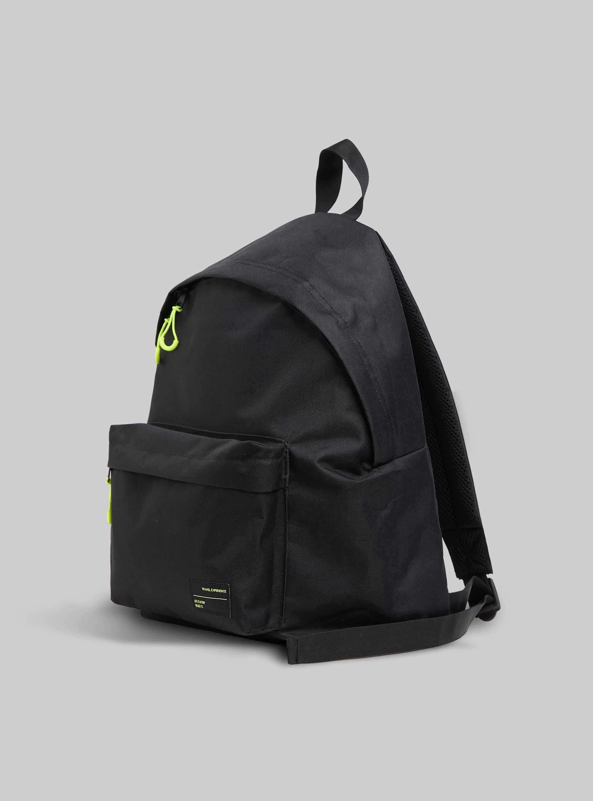 Plain-coloured backpack, BK1 BLACK