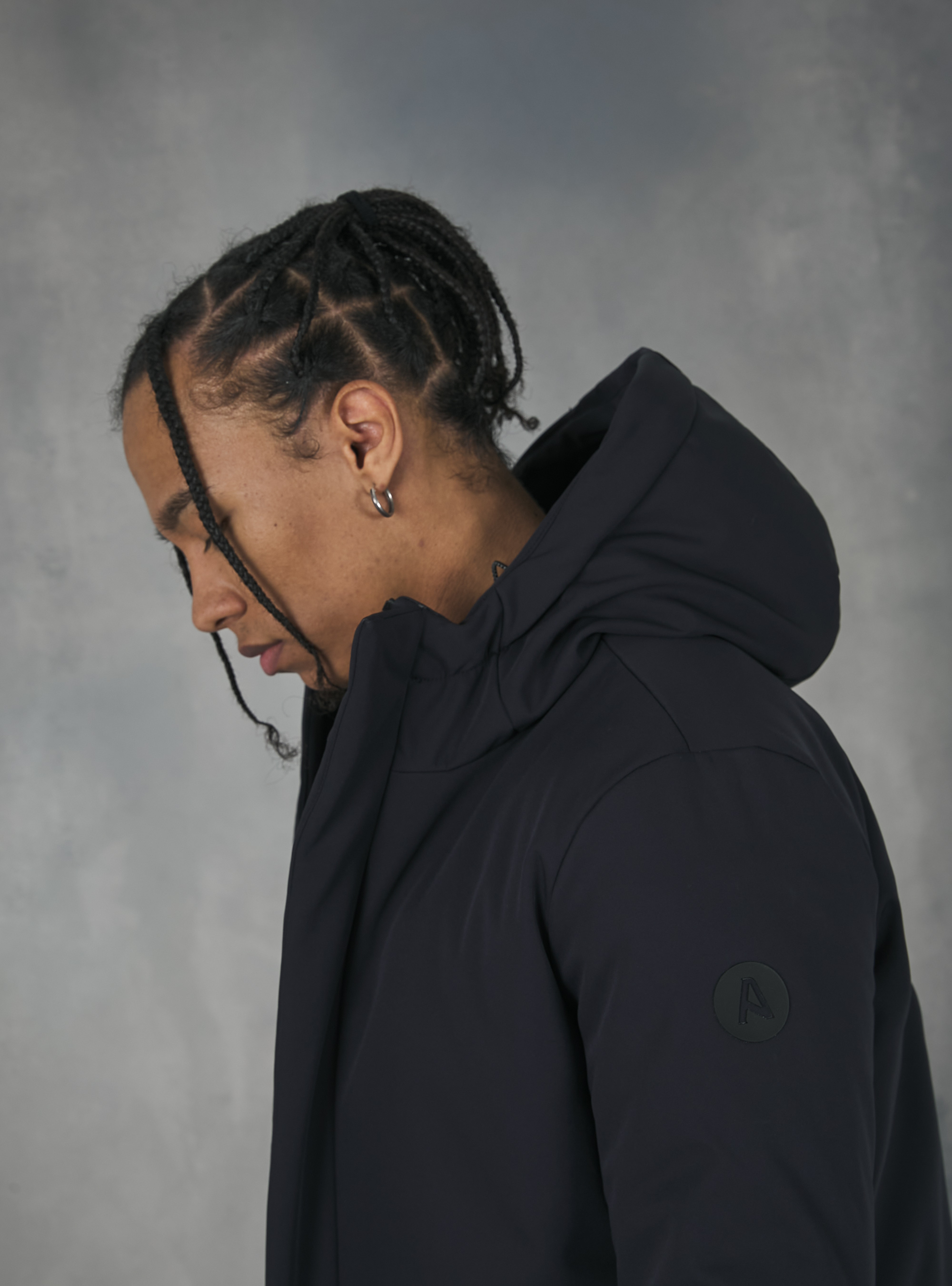 Technical fabric jacket with recycled padding, NA1 NAVY DARK