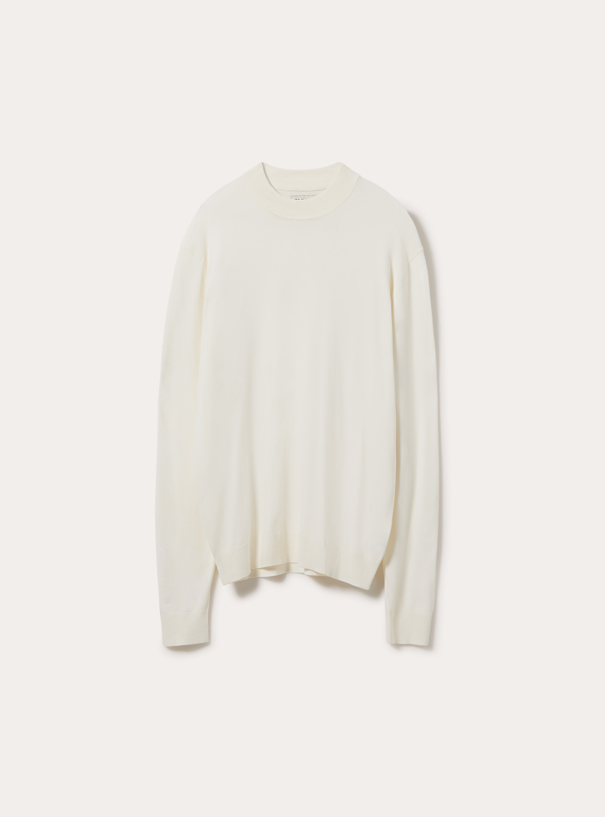 Maglia mezzocollo rasata, OFF WHITE
