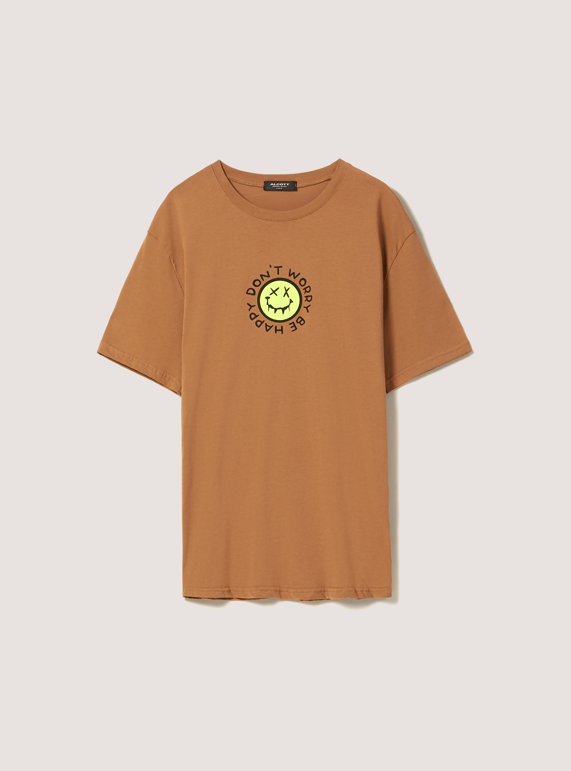 T-shirt with Smile Collection print, BG1 BEIGE DARK