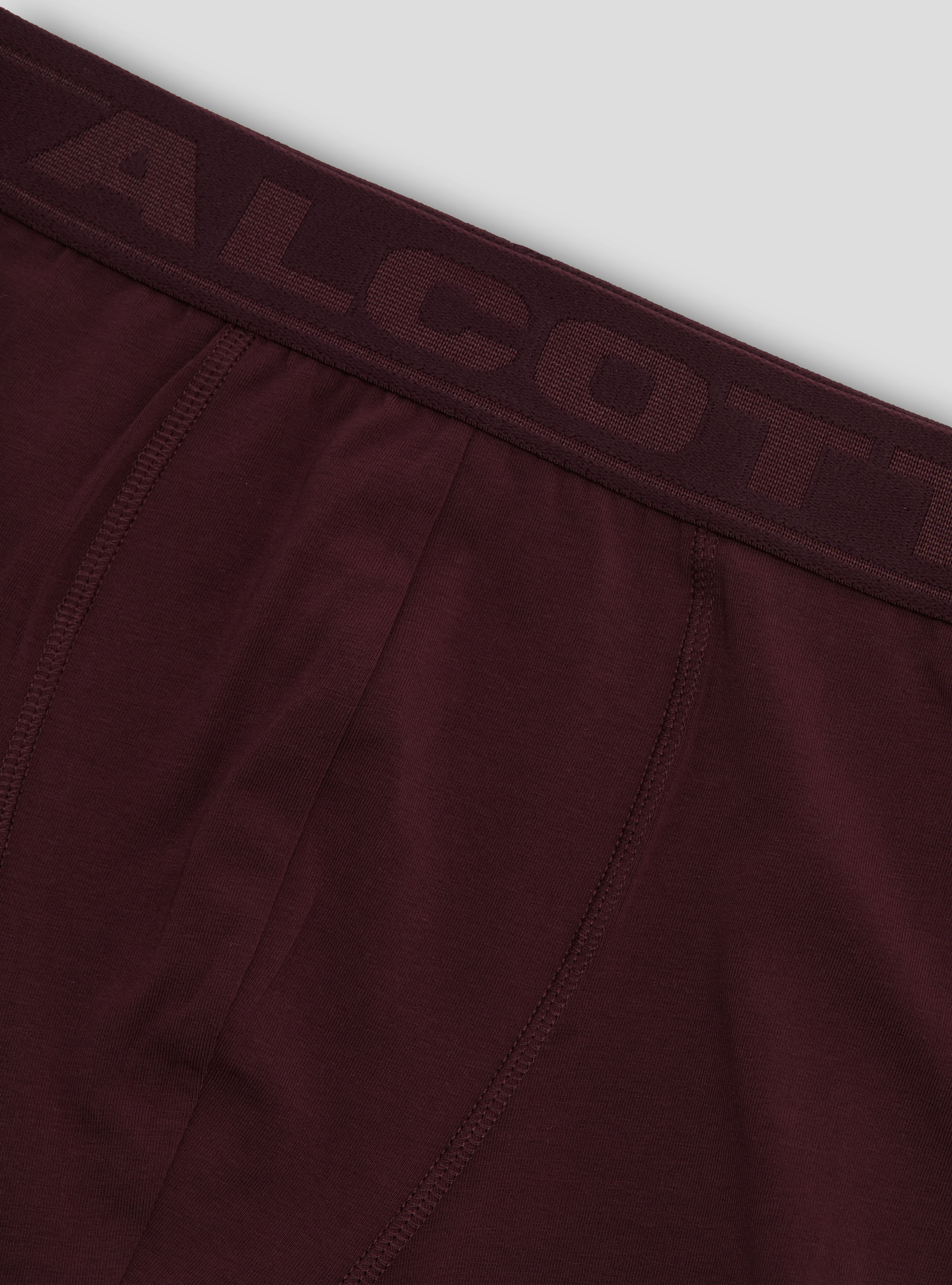 Stretch cotton boxer shorts with logo, BO1 BORDEAUX DARK
