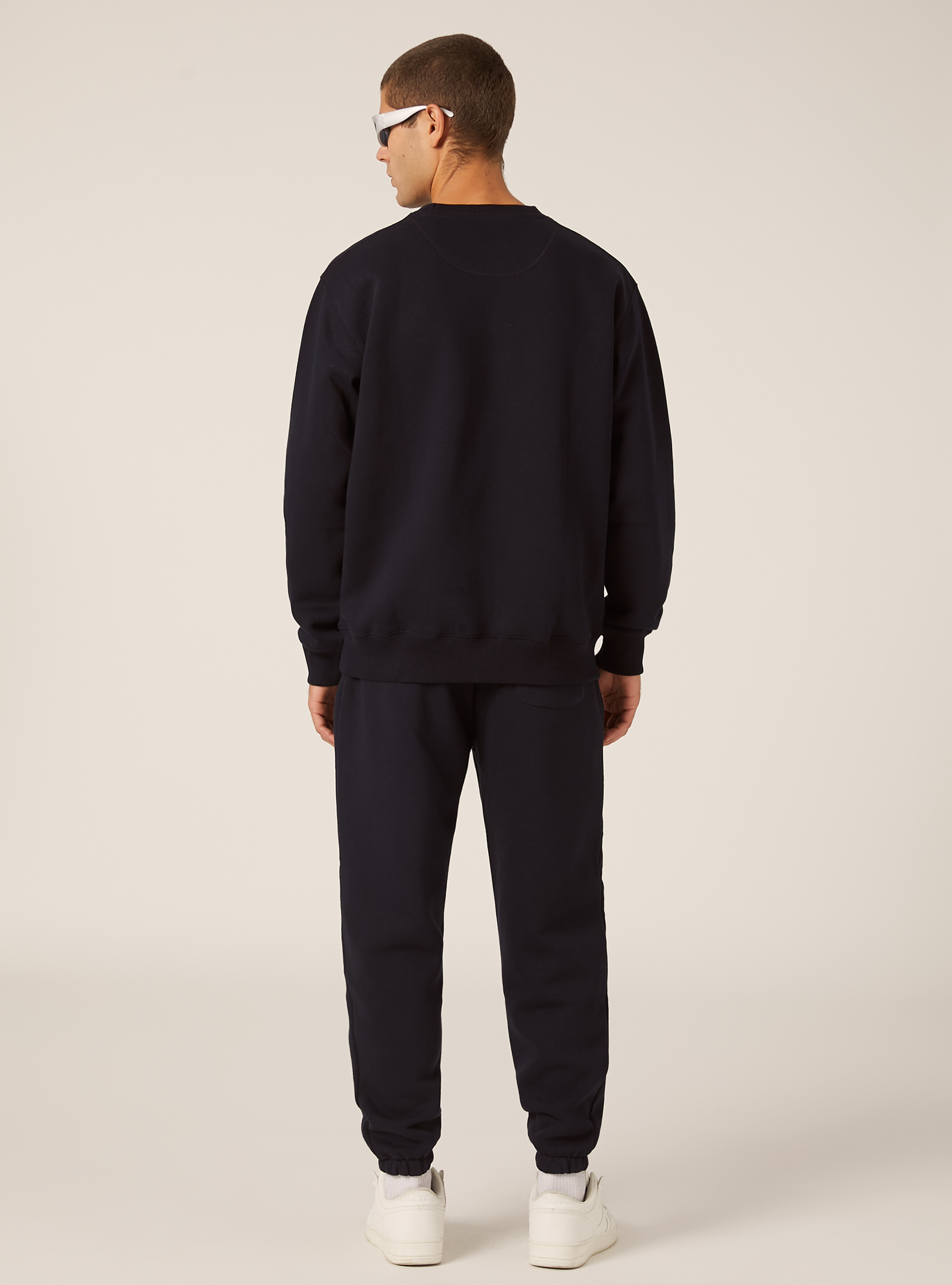 Solid color crew neck sweatshirt, NA1 NAVY DARK