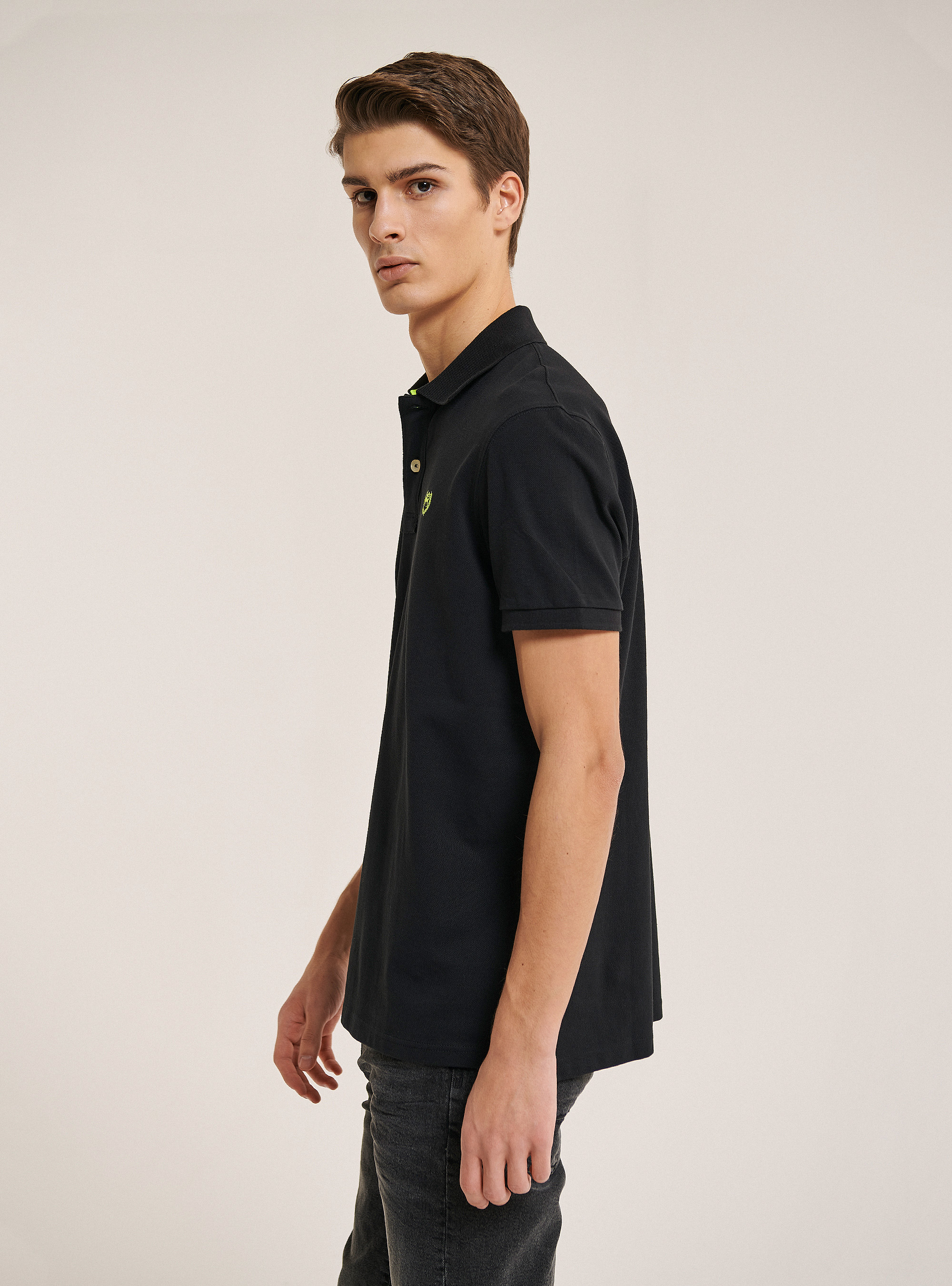 Polo shirt basic, BLACK
