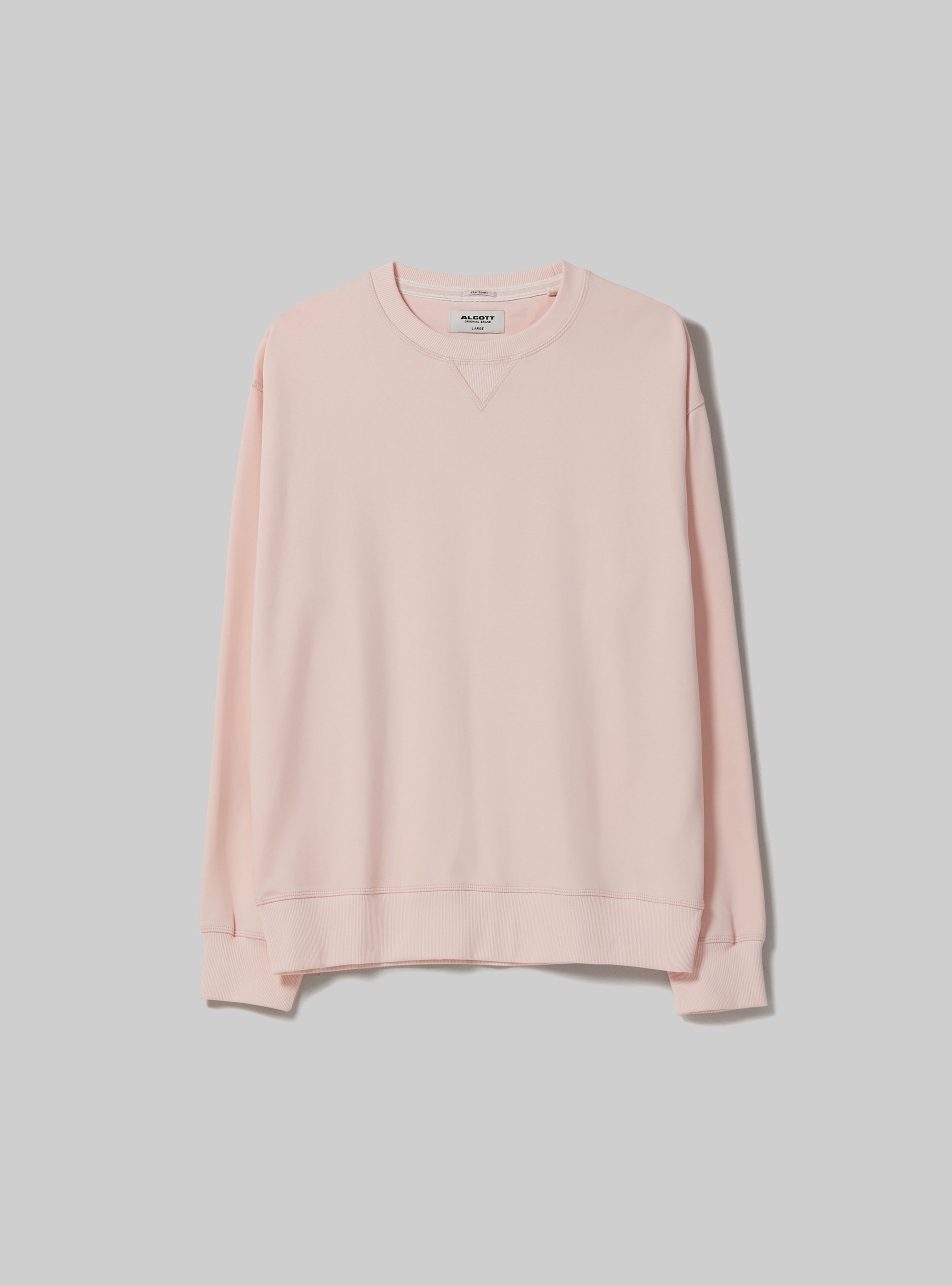 Plain-coloured crew-neck sweatshirt, PK3 PINK LIGHT