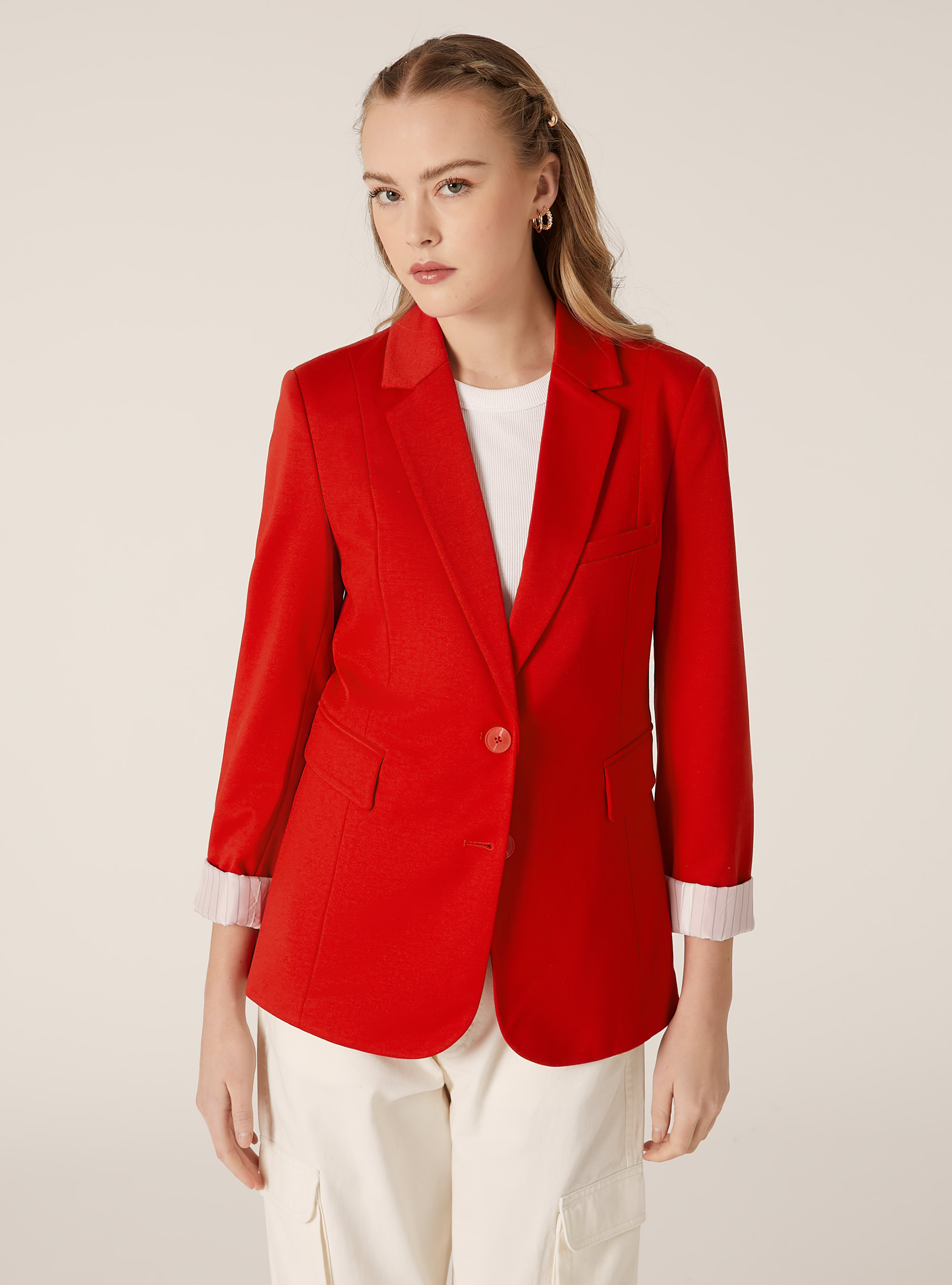 Jersey blazer, RD2 RED MEDIUM