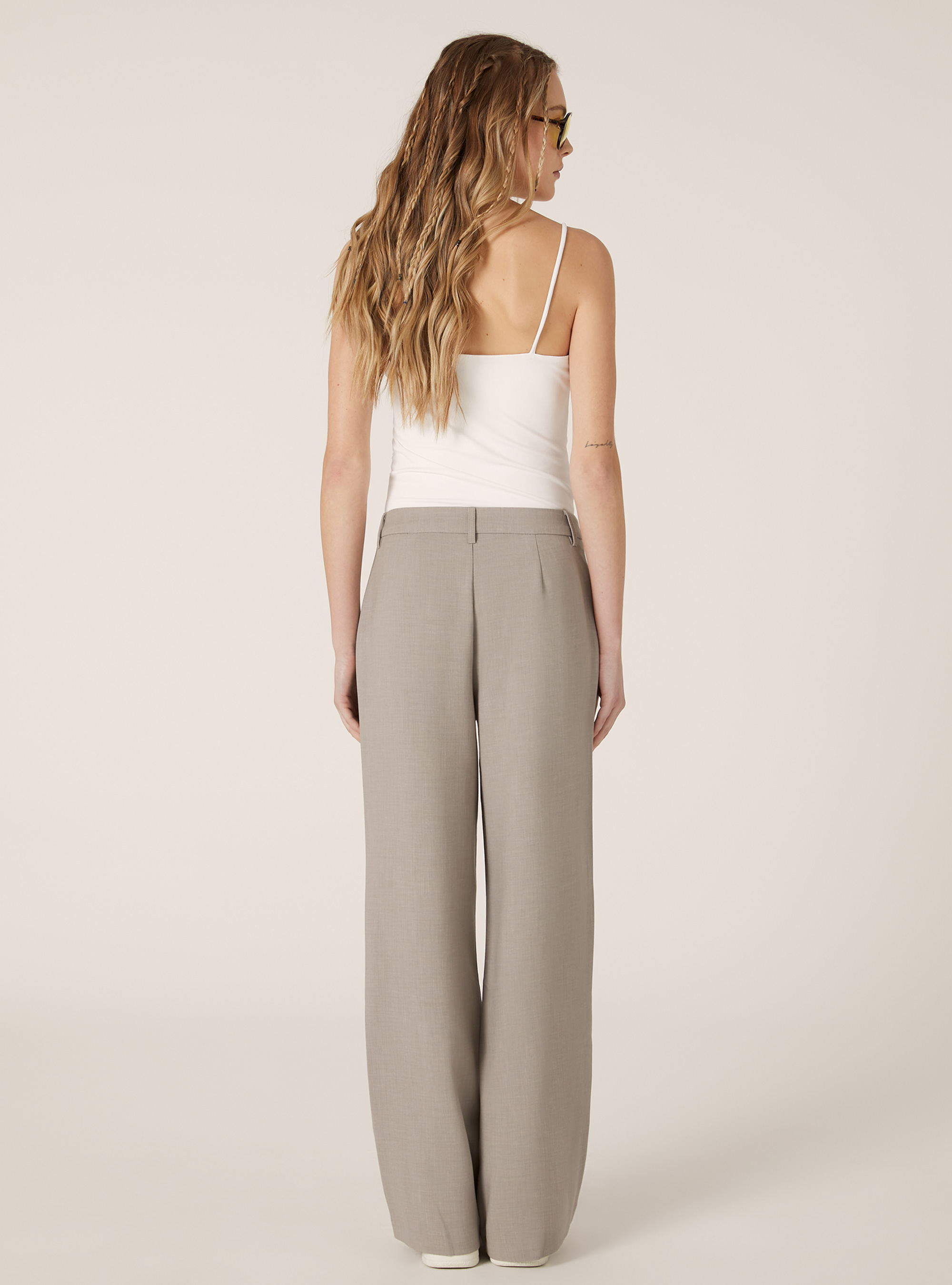 Pantalones de pernera ancha, SA1 SAND DARK