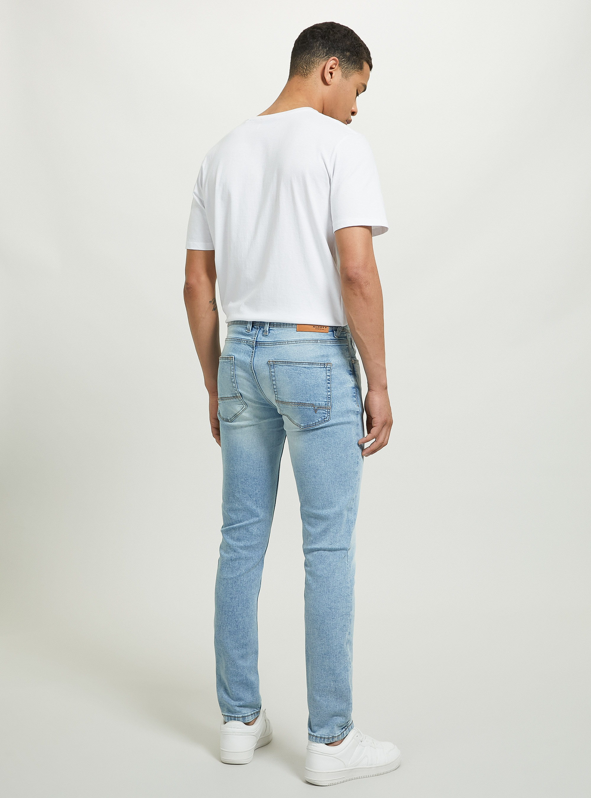Skinny fit jeans in stretch denim, D006 AZURE
