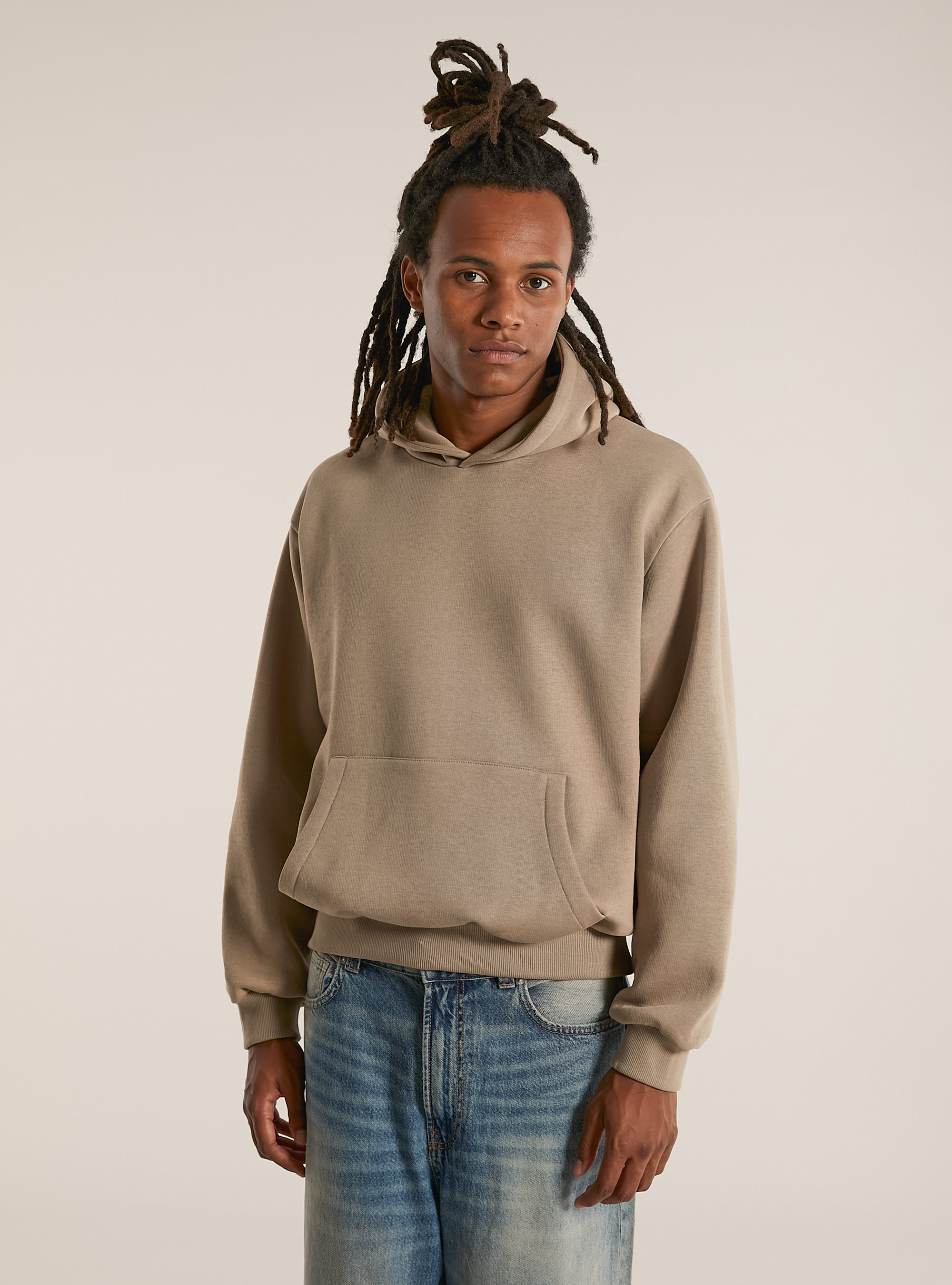 Sudadera con capucha Boxy Fit, BG1 BEIGE DARK