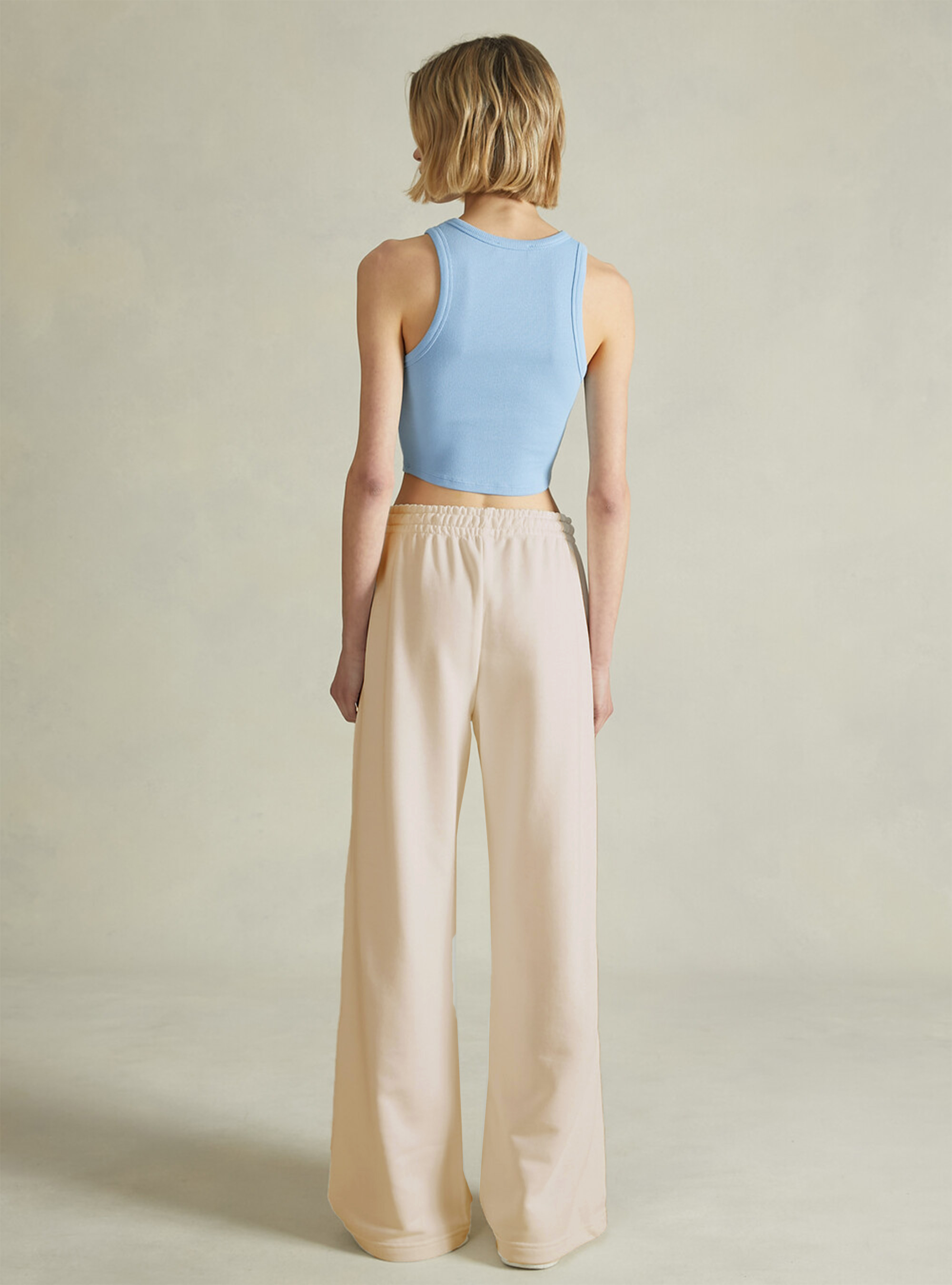 Plush wide leg trousers, SA2 SAND MEDIUM