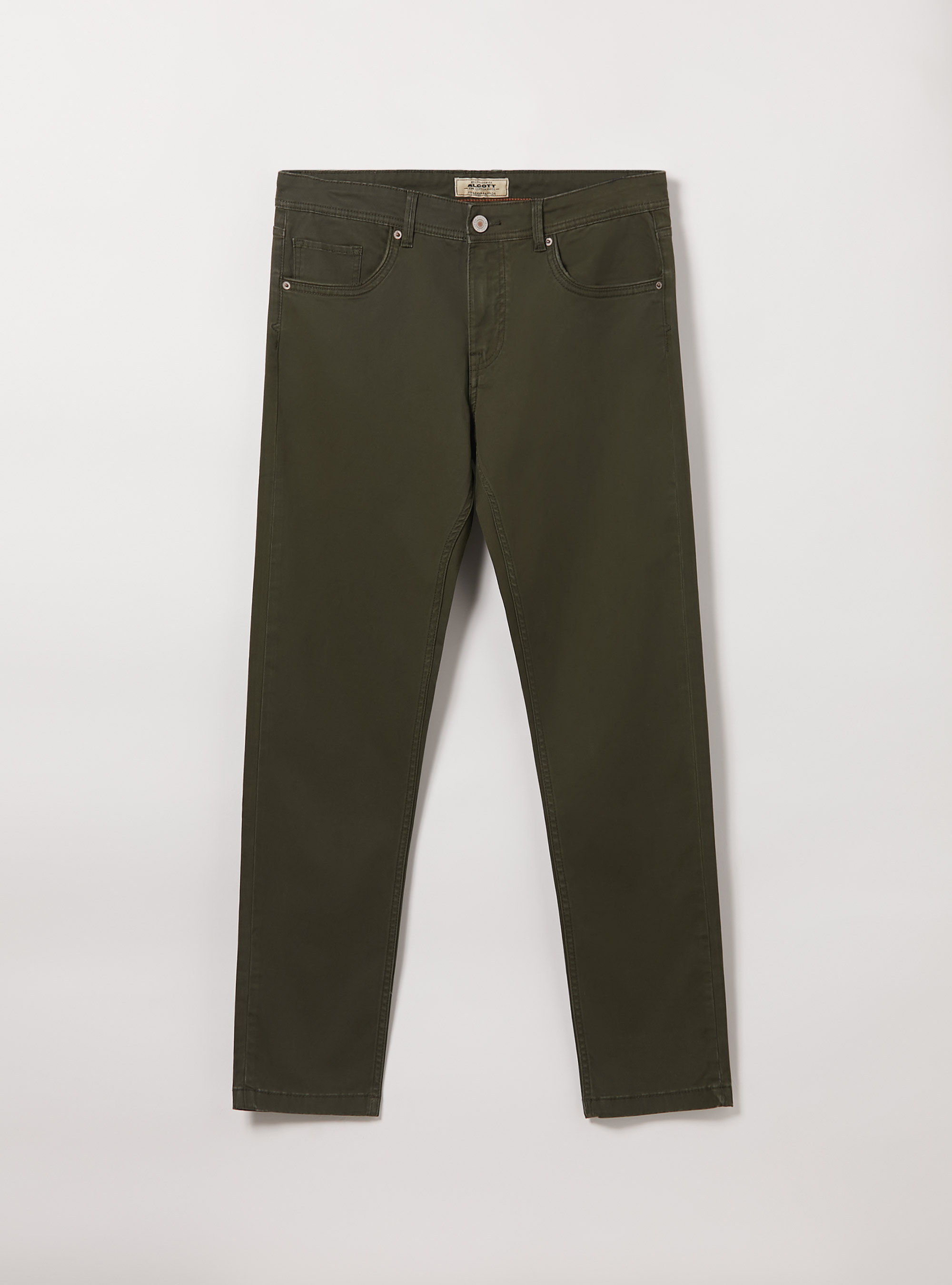 Skinny fit cotton trousers, KY2 KAKY MEDIUM