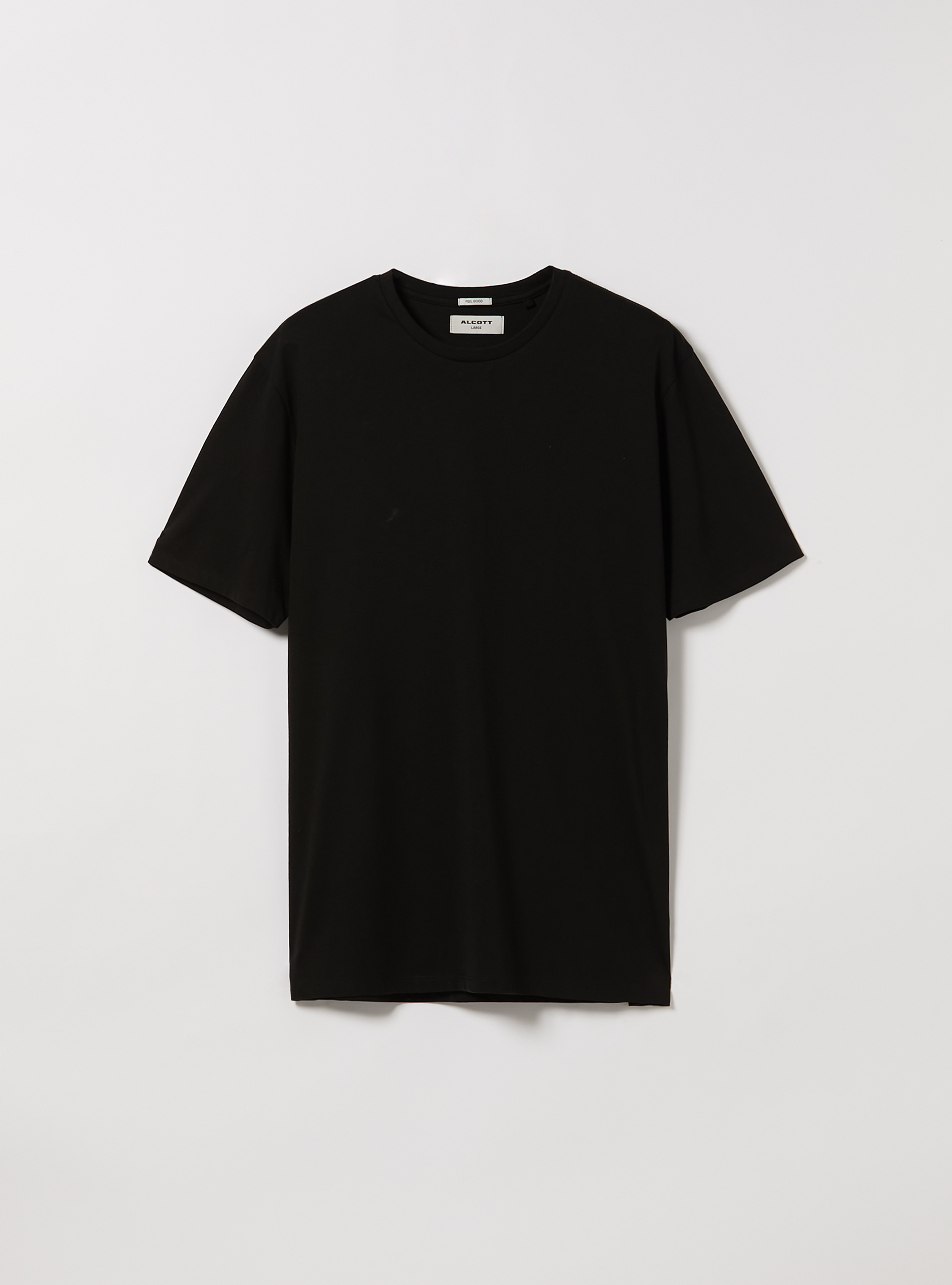 Crew-neck cotton T-shirt, BK1 BLACK