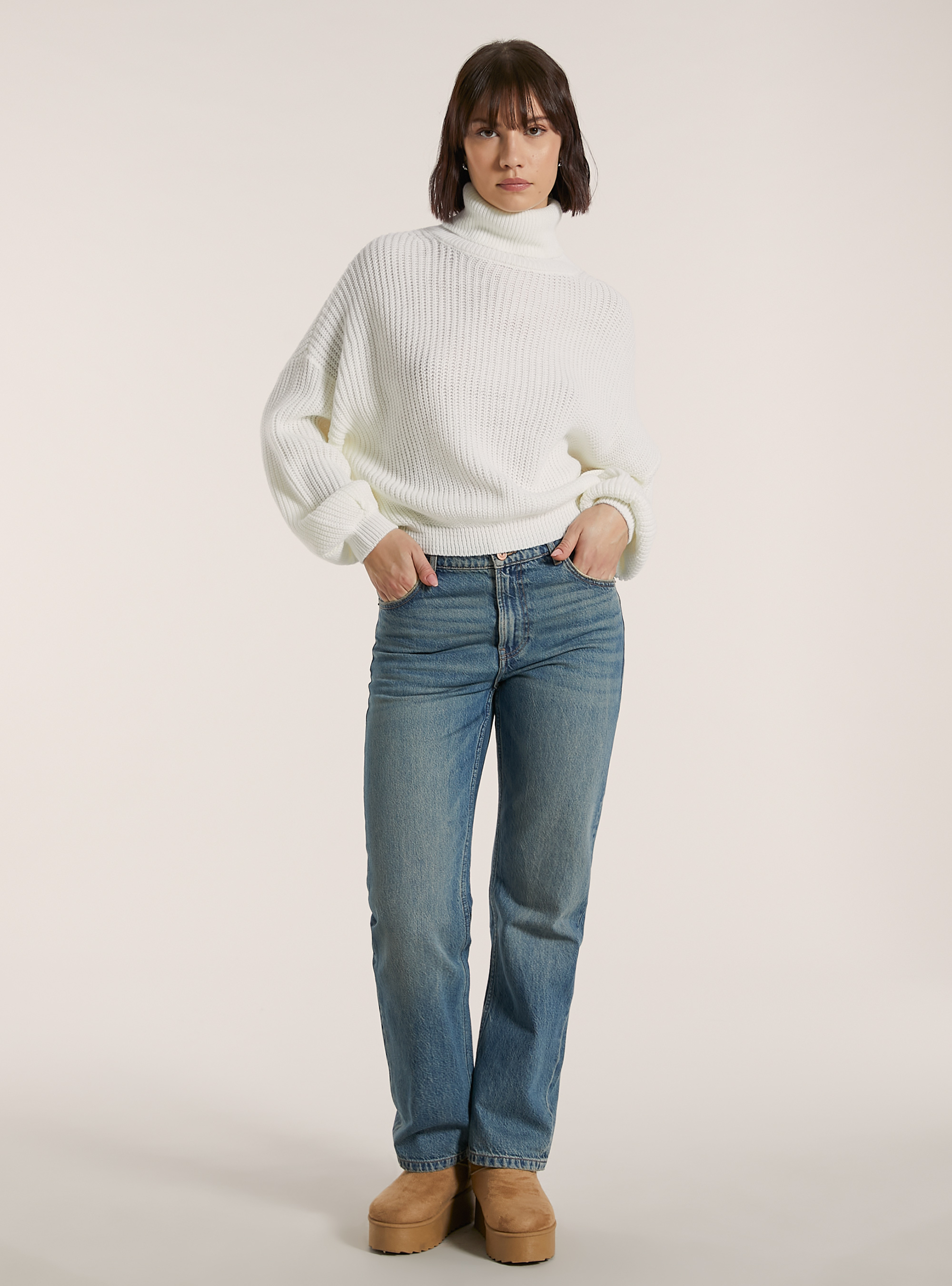 Maglia a collo alto, WH2 WHITE