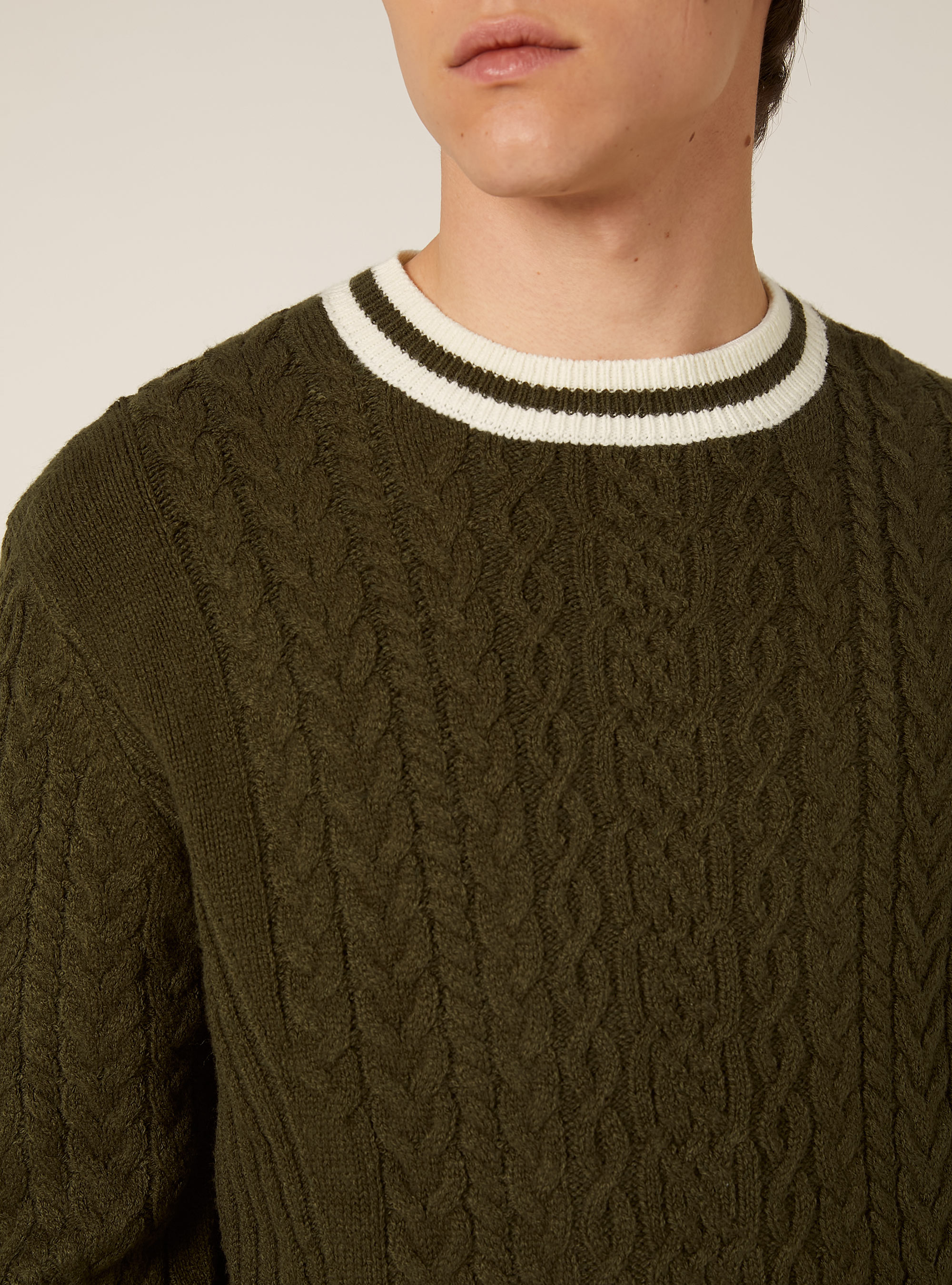 Maglione con con in rib a contrasto, KY2 KAKY MEDIUM