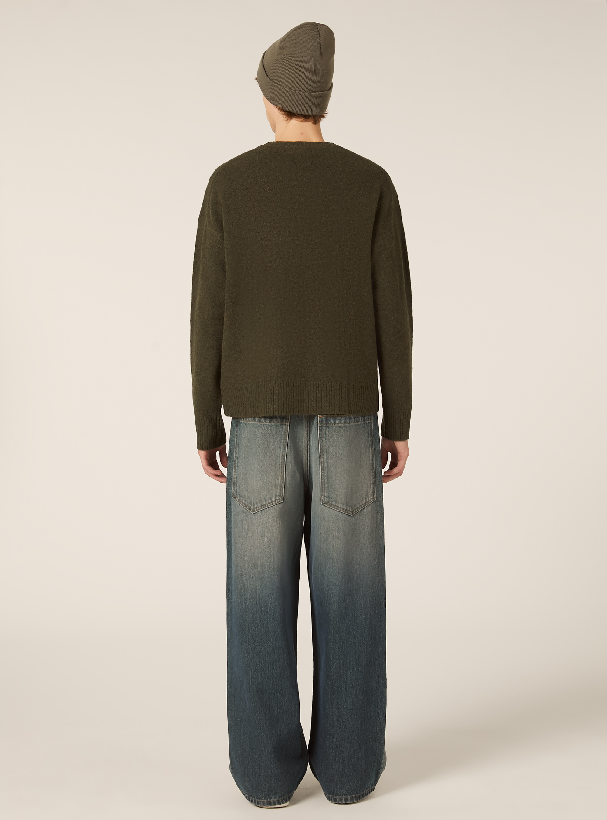 Cárdigan de corte cuadrado en mezcla de lana, KY2 KAKY MEDIUM