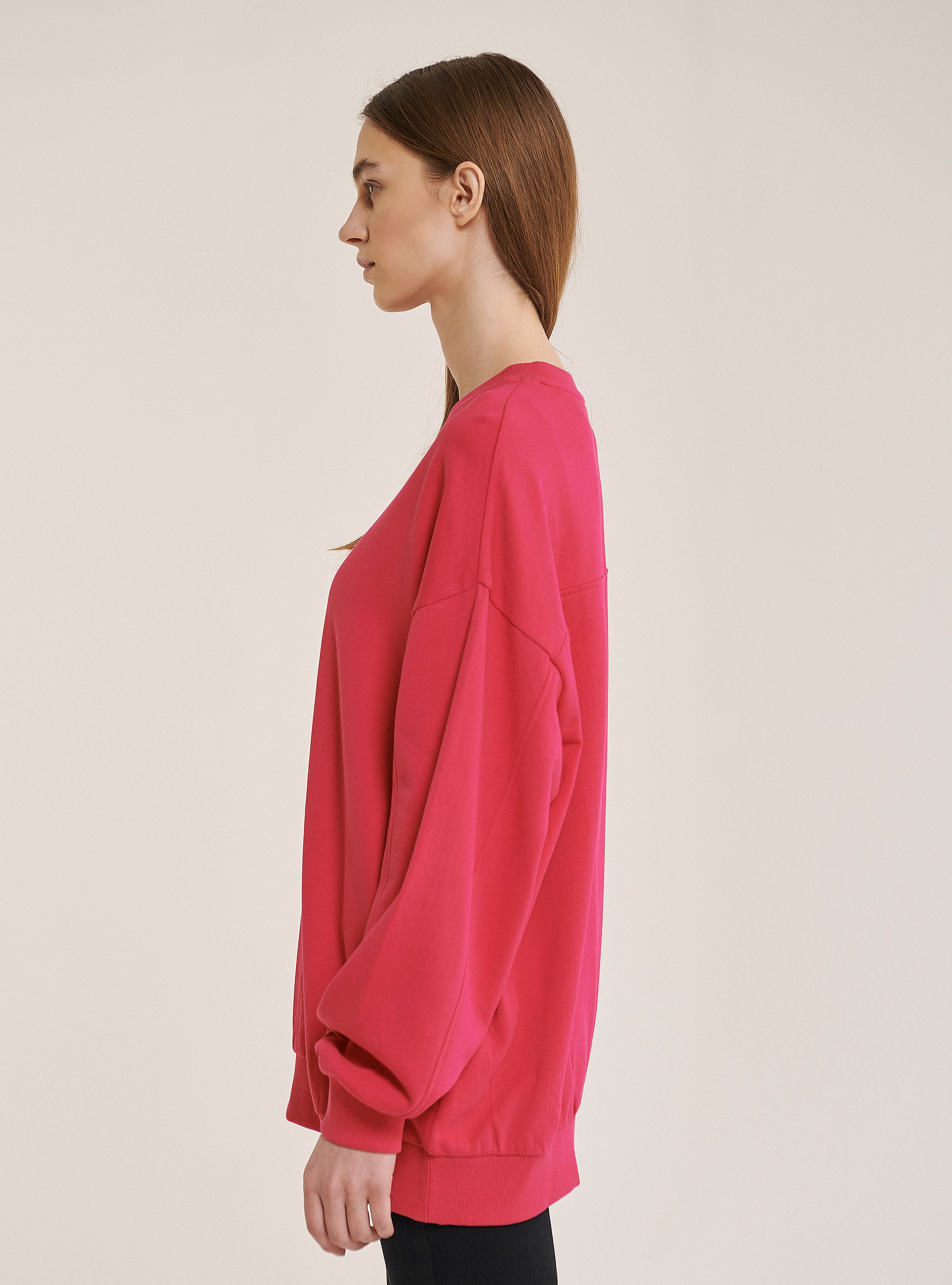 Felpa basic Übergröße, C4435 FUXIA