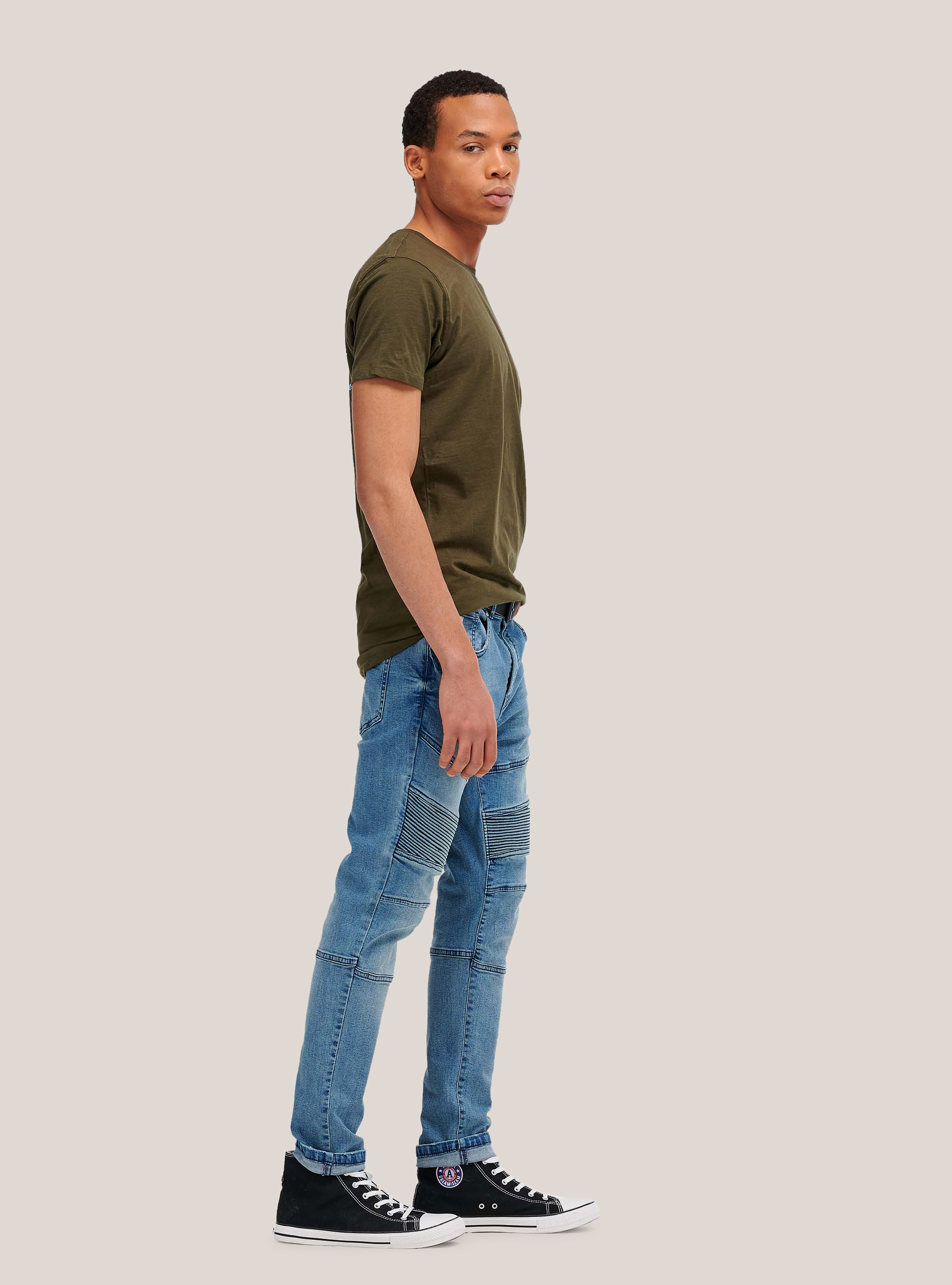 Jeans biker skinny fit, C272 BLUE