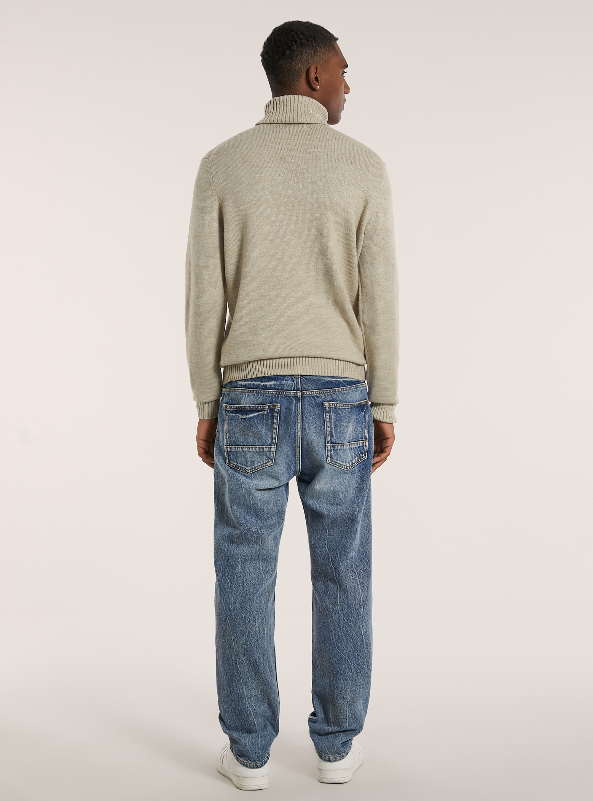 Maglione collo alto, MBG2 BEIGE MEL MED