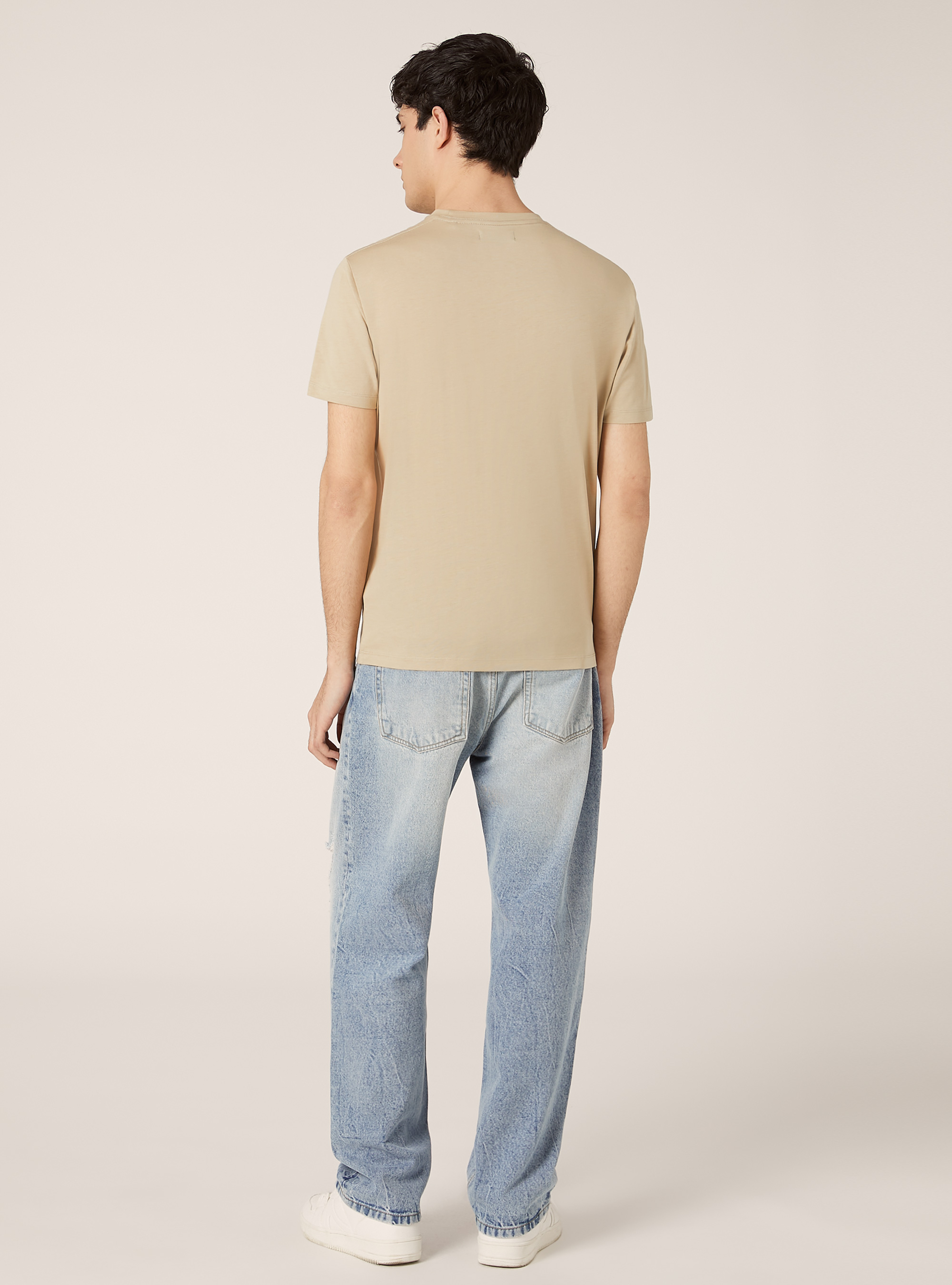 Superior Pima cotton T-shirt, BG2 BEIGE MEDIUM