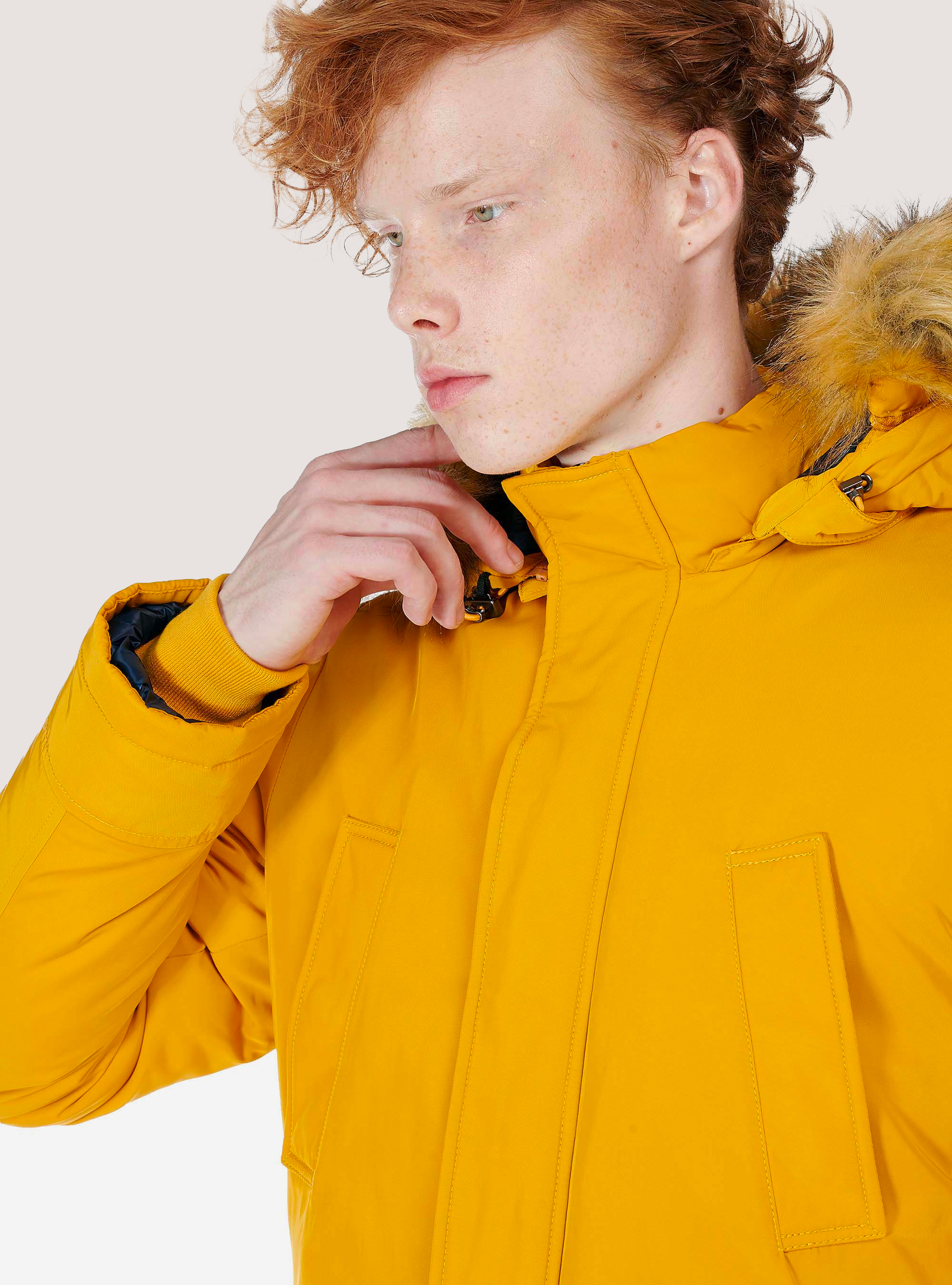 PARKA PADDED JACKET, C7751 SENAPE