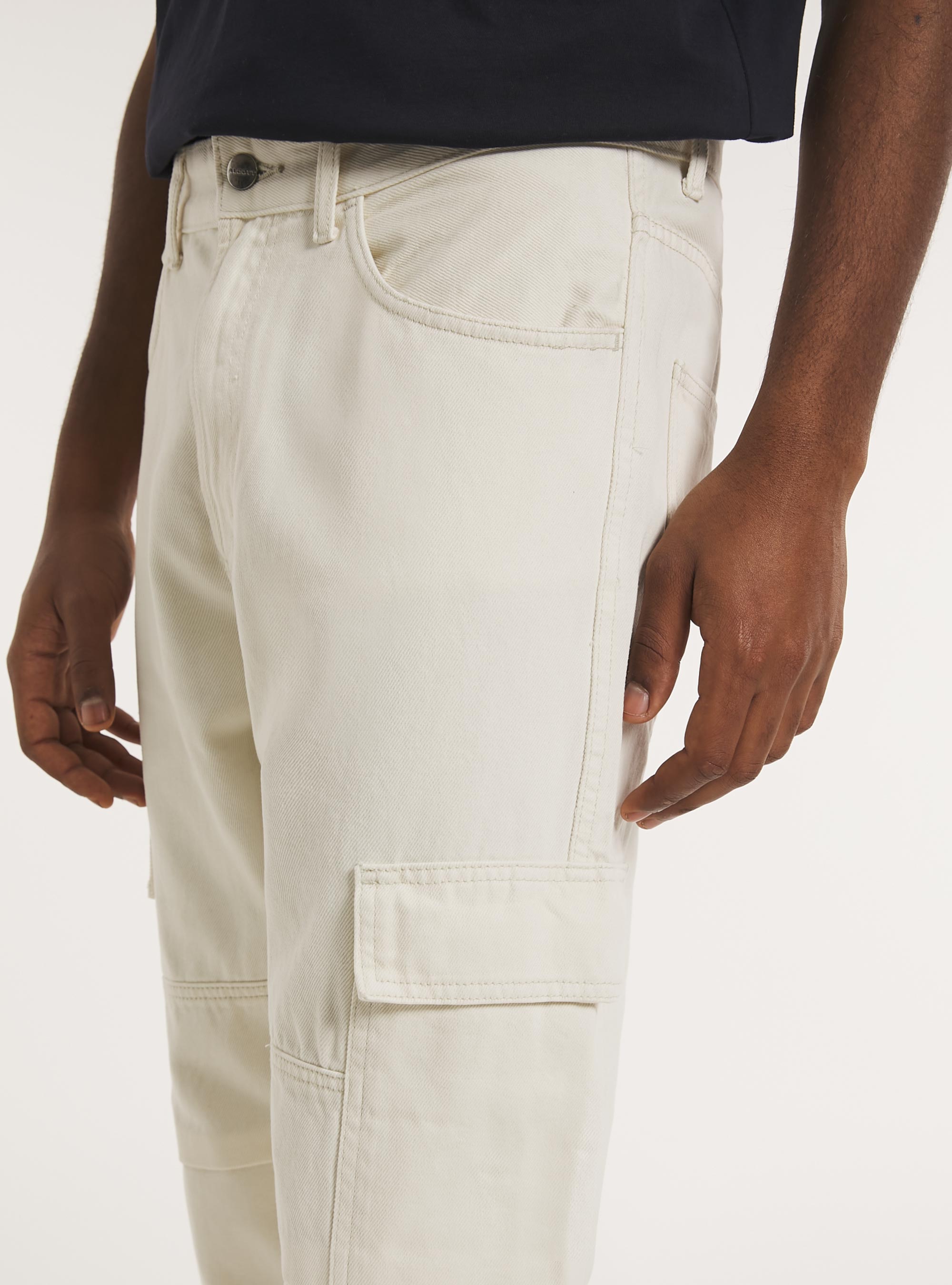 Cotton cargo trousers, WH1 OFF WHITE
