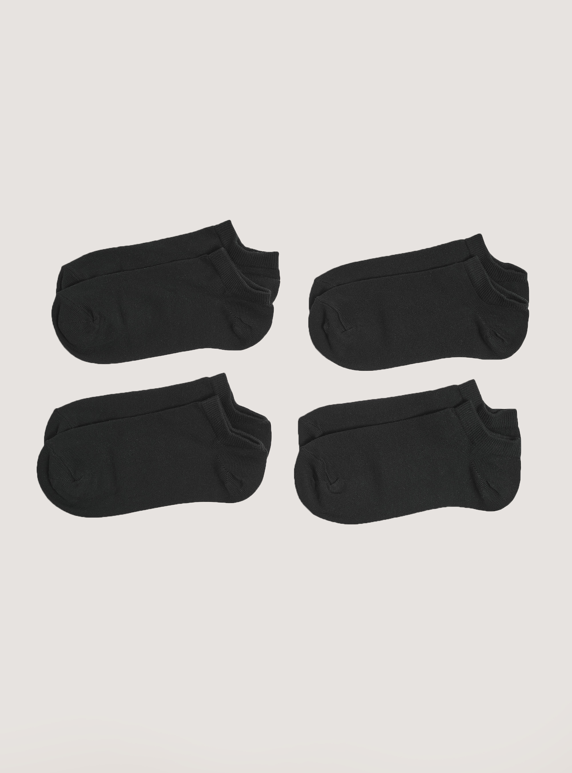 Set of 4 pairs of plain socks, BK1 BLACK