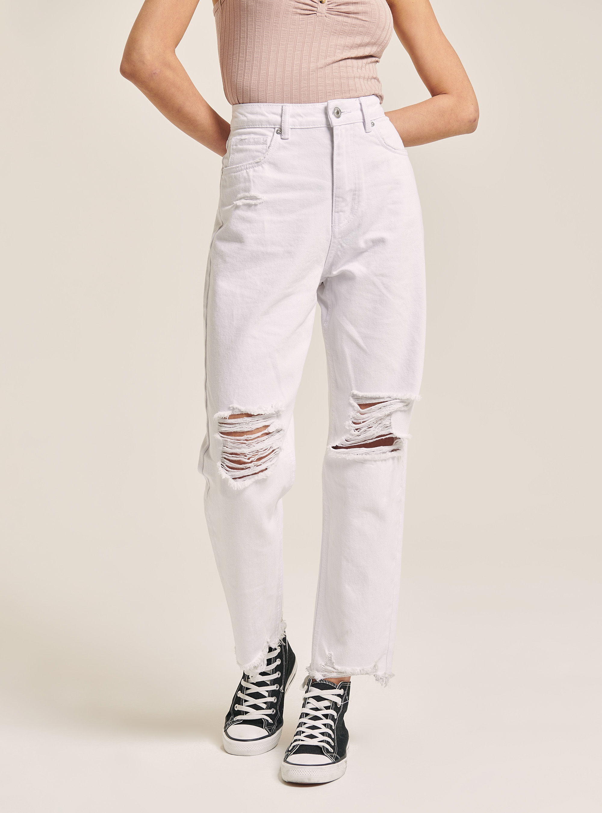 Cotton mom fit jeans | Alcott | Jeans 