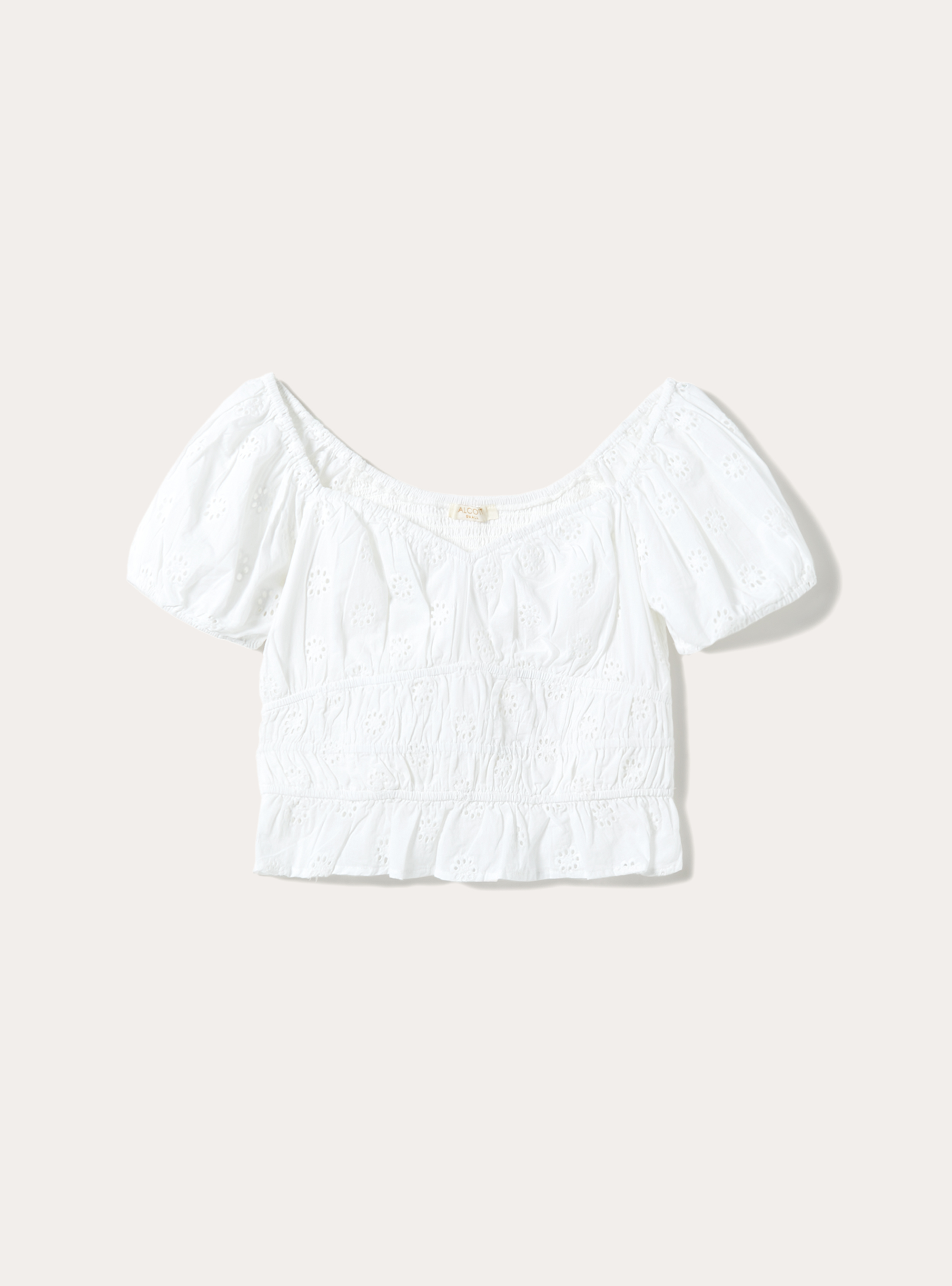 St. Gallen lace blouse, WH1 OFF WHITE
