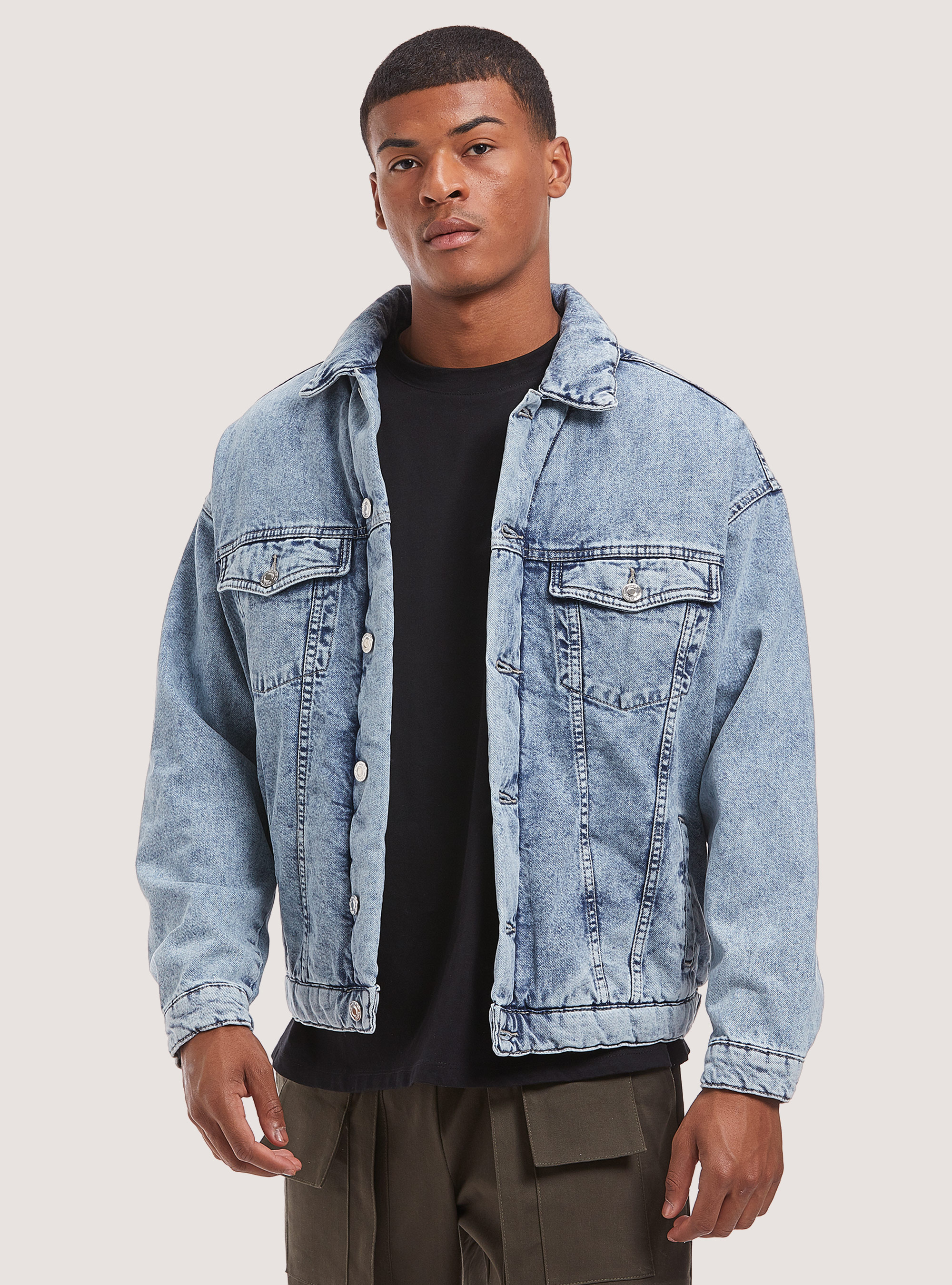 Oversized Padded Denim Jacket