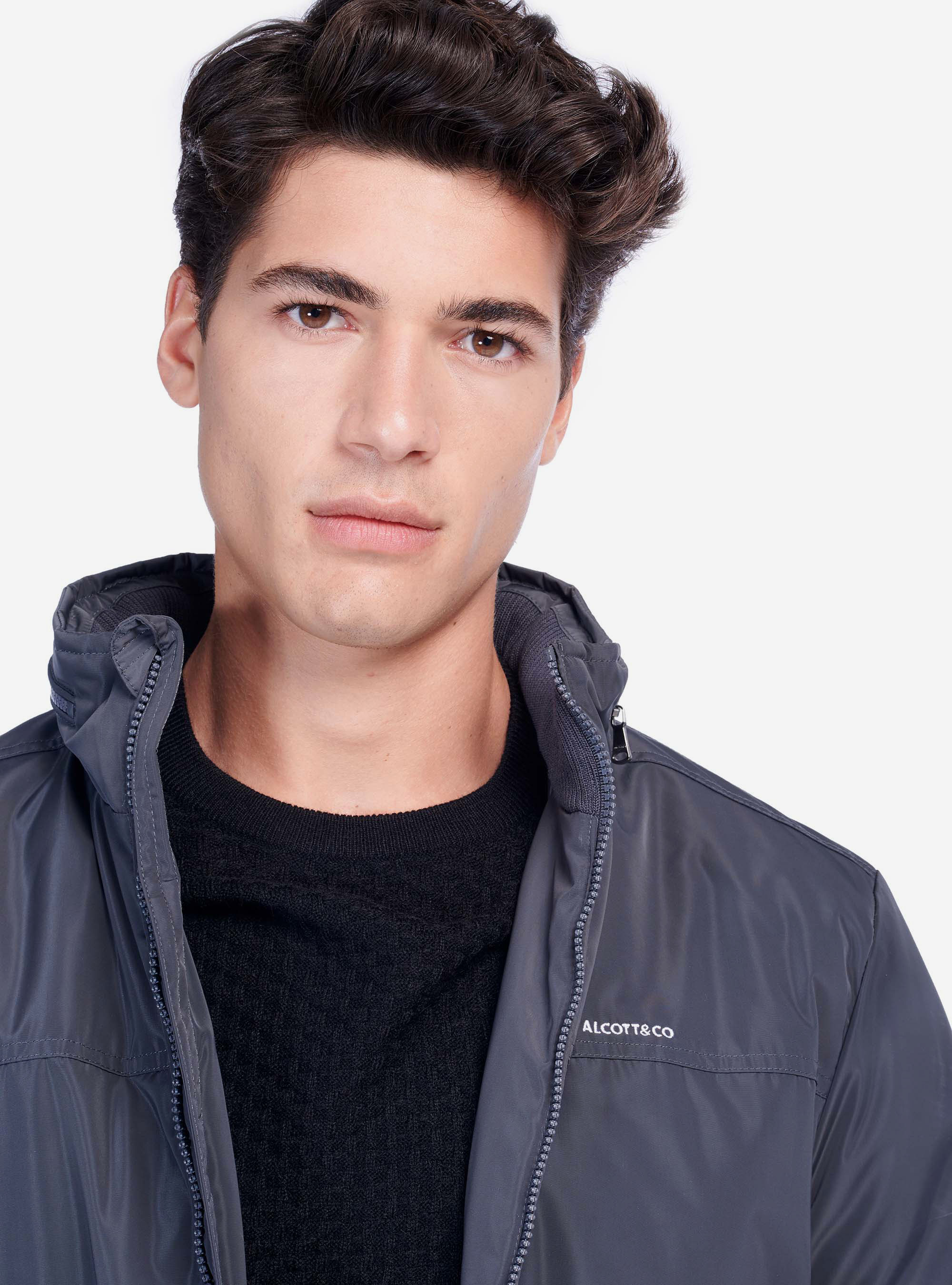 Basic Bomber Jacke, C115 GREY