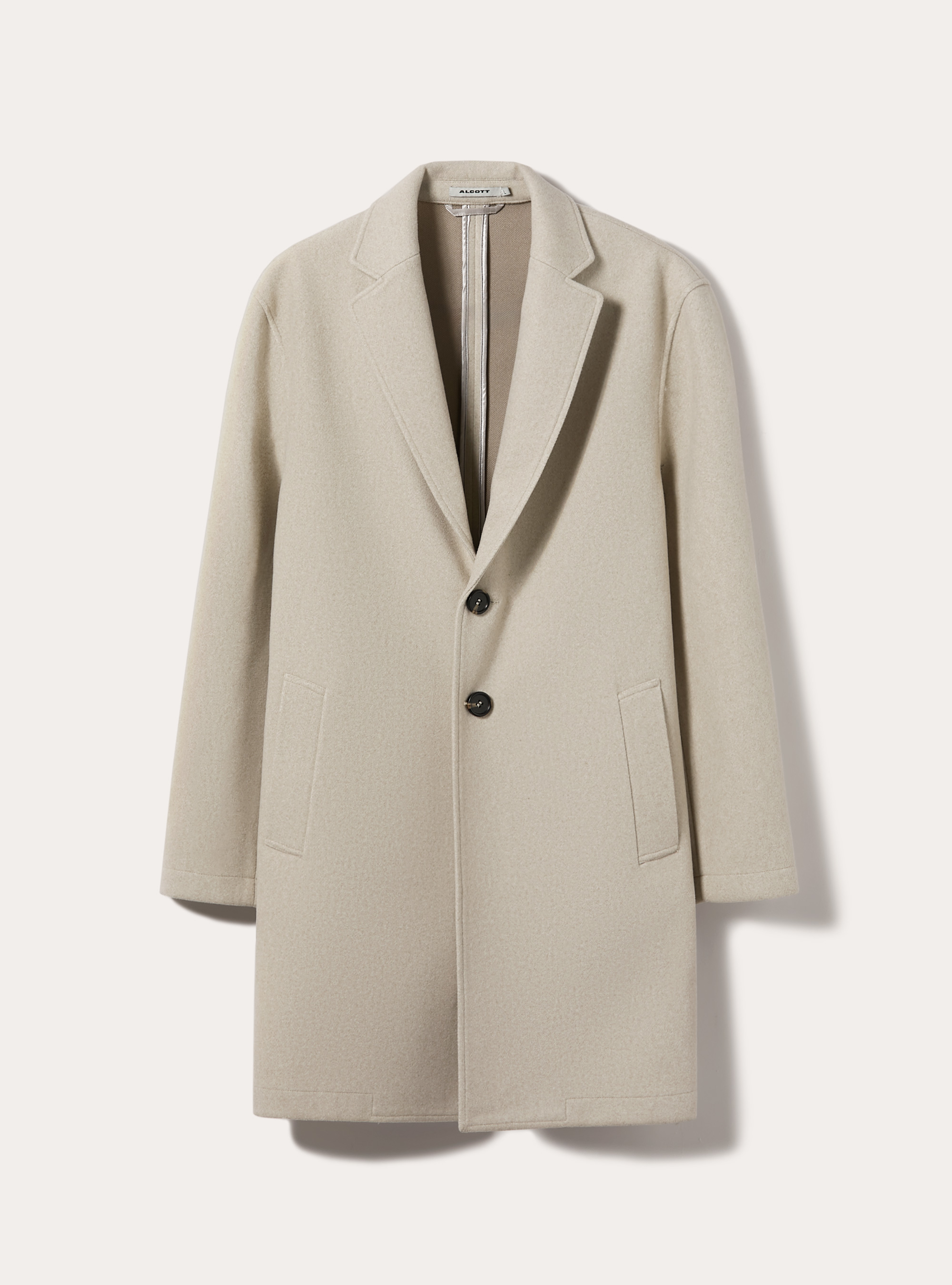 Single-breasted coat, MBG3 BEIGE MEL LIGHT