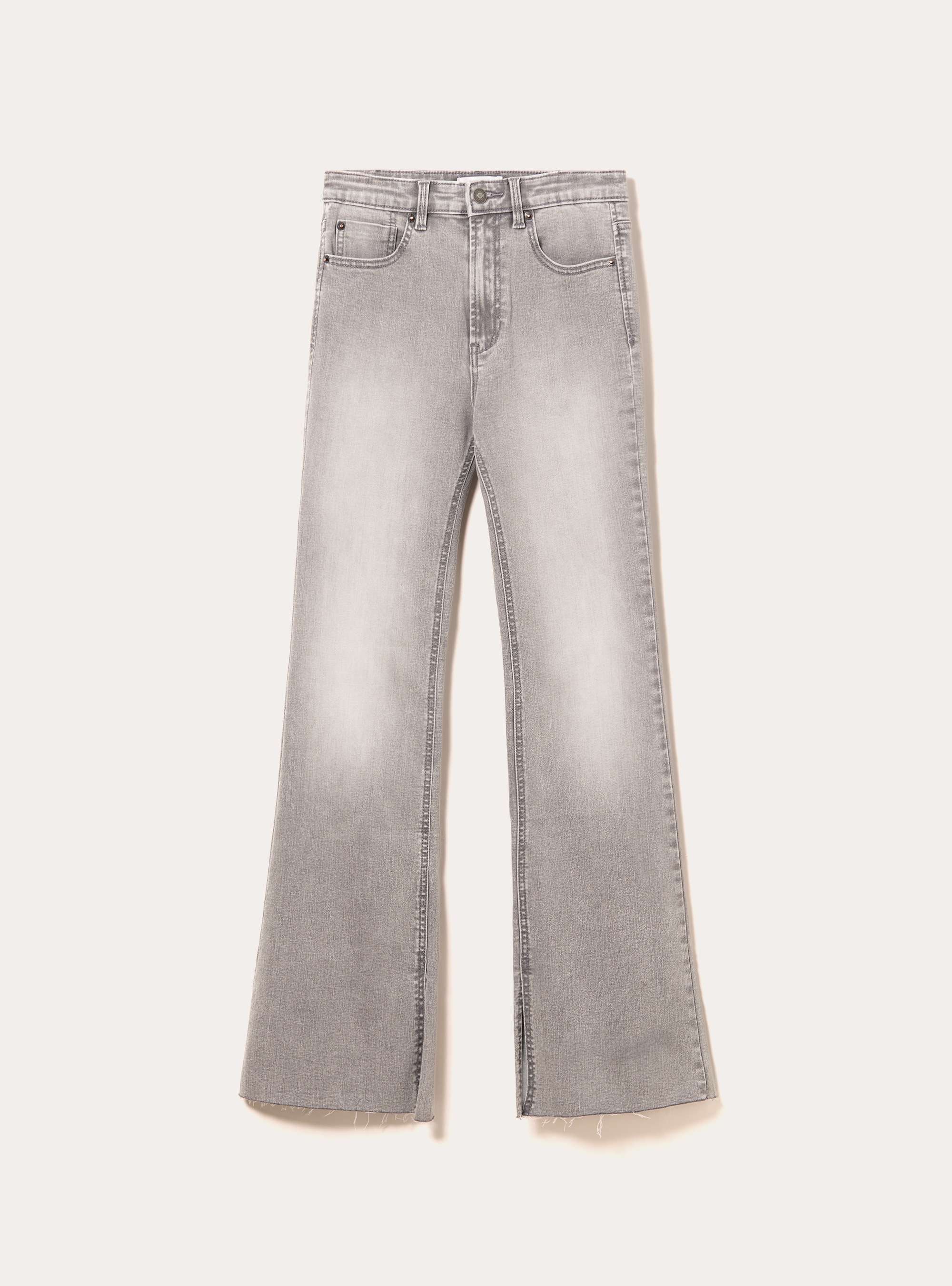 High-waisted flare jeans, D00G GREY