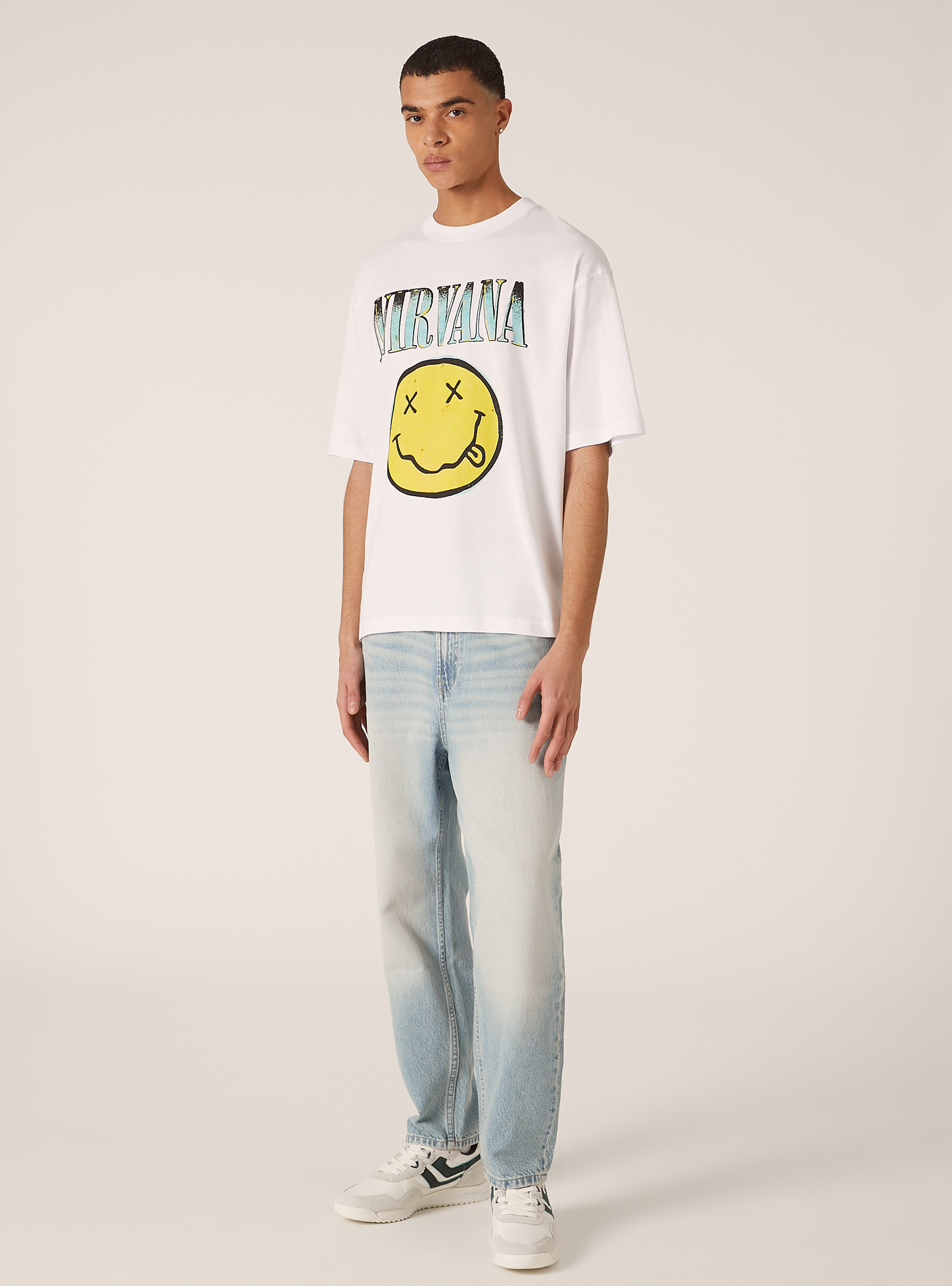 Nirvana / Alcott boxy fit T-shirt, WH3 WHITE