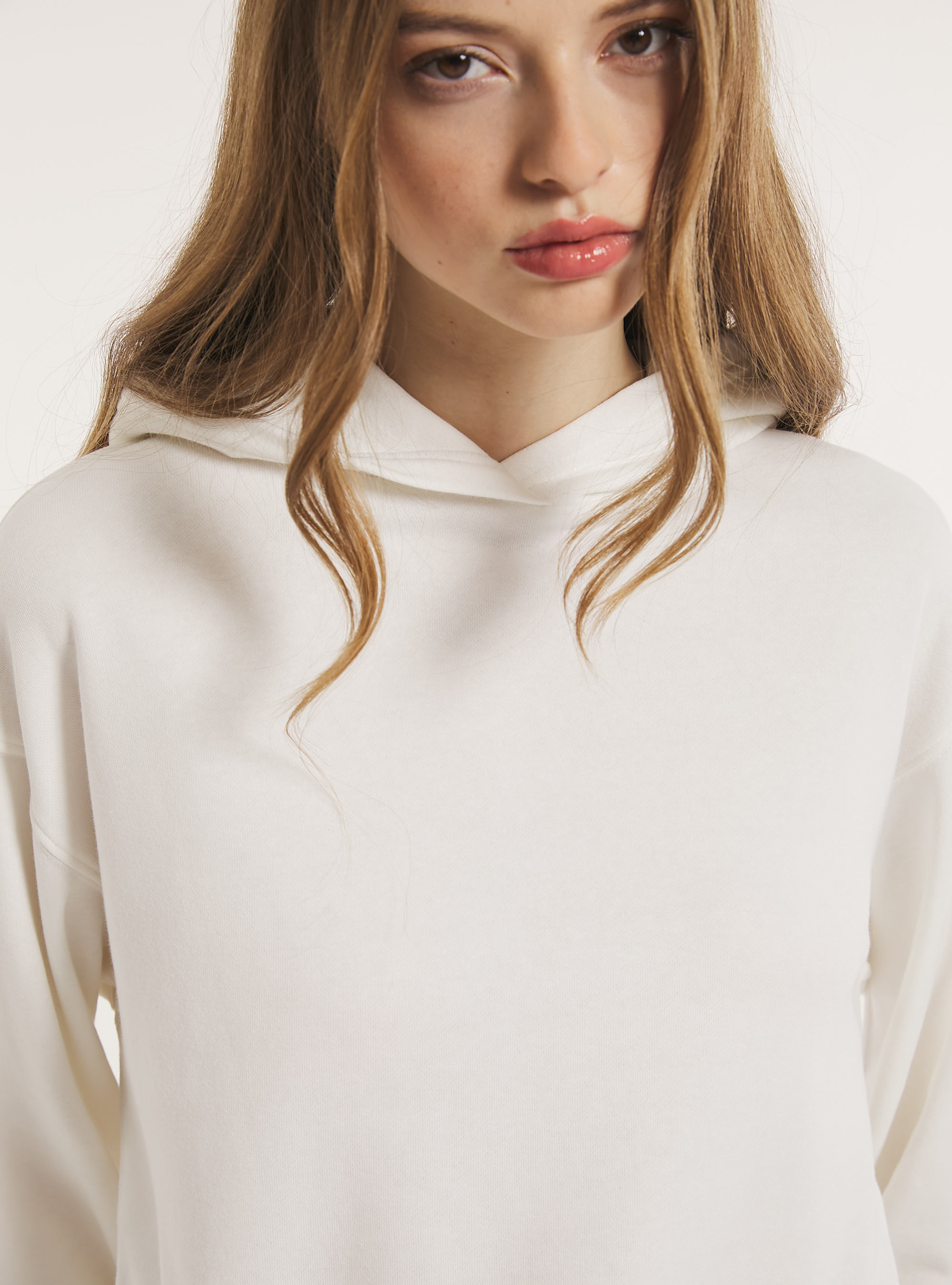 Boxy fit hoodie, WH2 WHITE